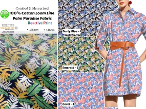 100% Cotton Loom Line Palm Paradise Fabric - 131