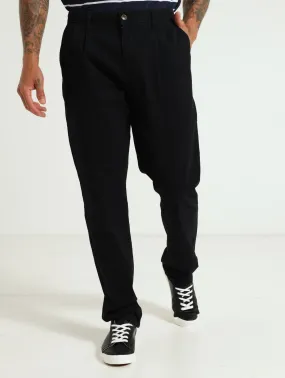 2 Pleat Chino - Black