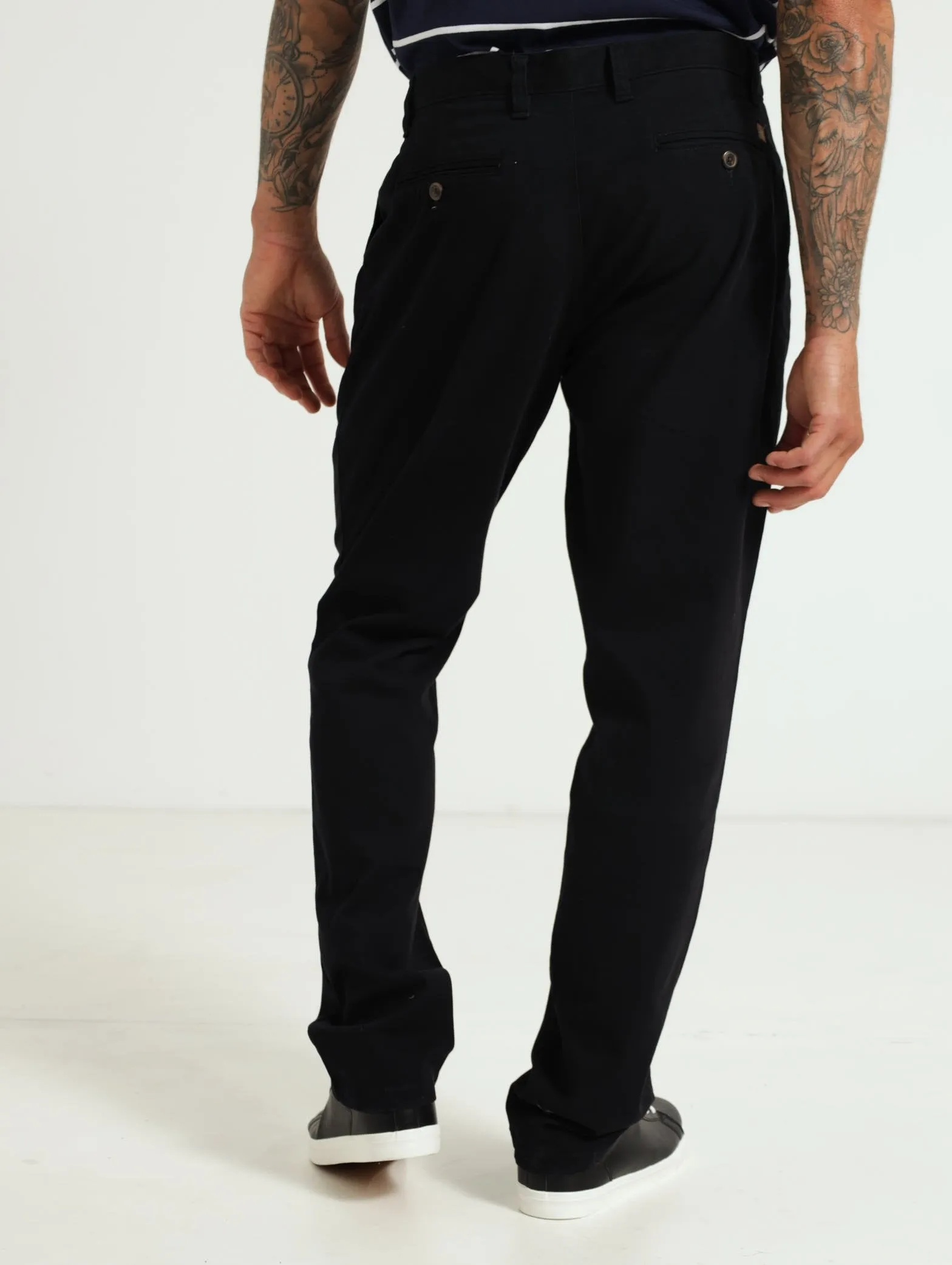 2 Pleat Chino - Black