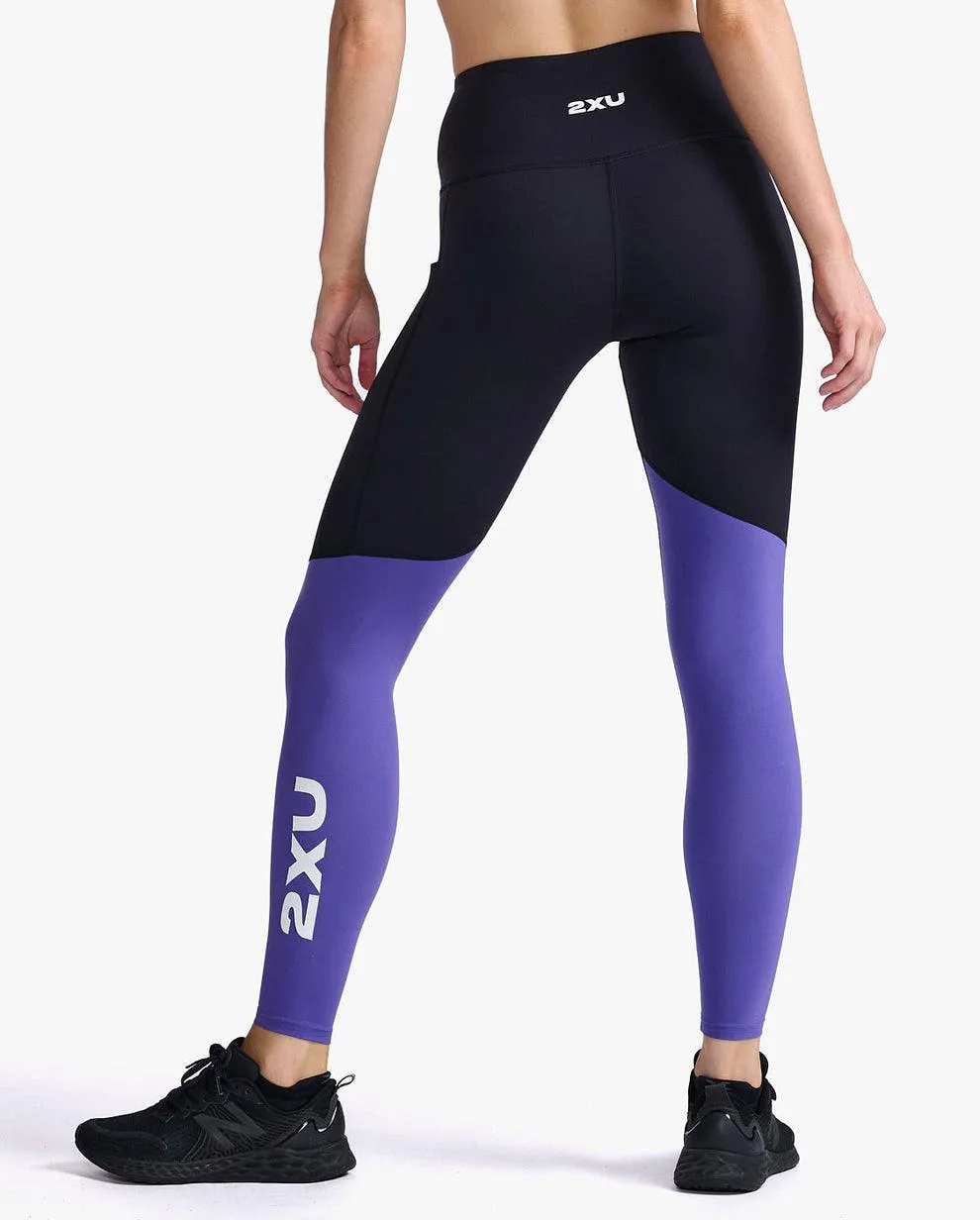 2XU Form Splice Hi-Rise Women's Compression Tights (Black/Liberty)