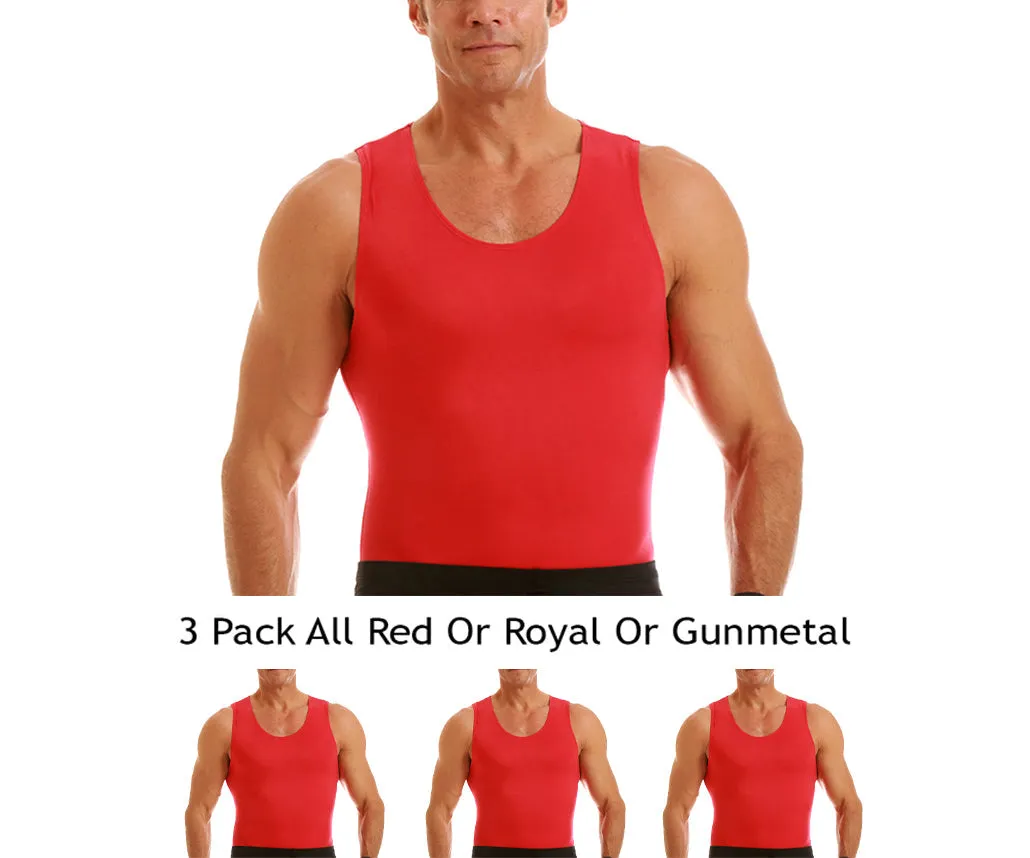 3-Pack Insta Slim Activewear Compression Muscle Tank Shirt MA0003BT