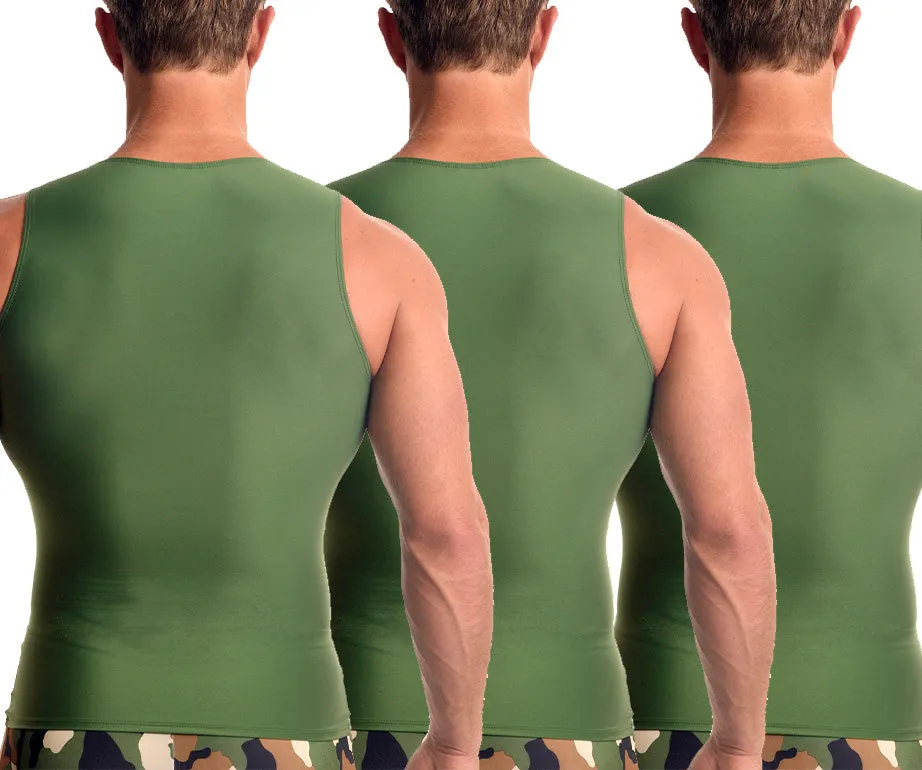 3-Pack Insta Slim Activewear Compression Muscle Tank Shirt MA0003BT