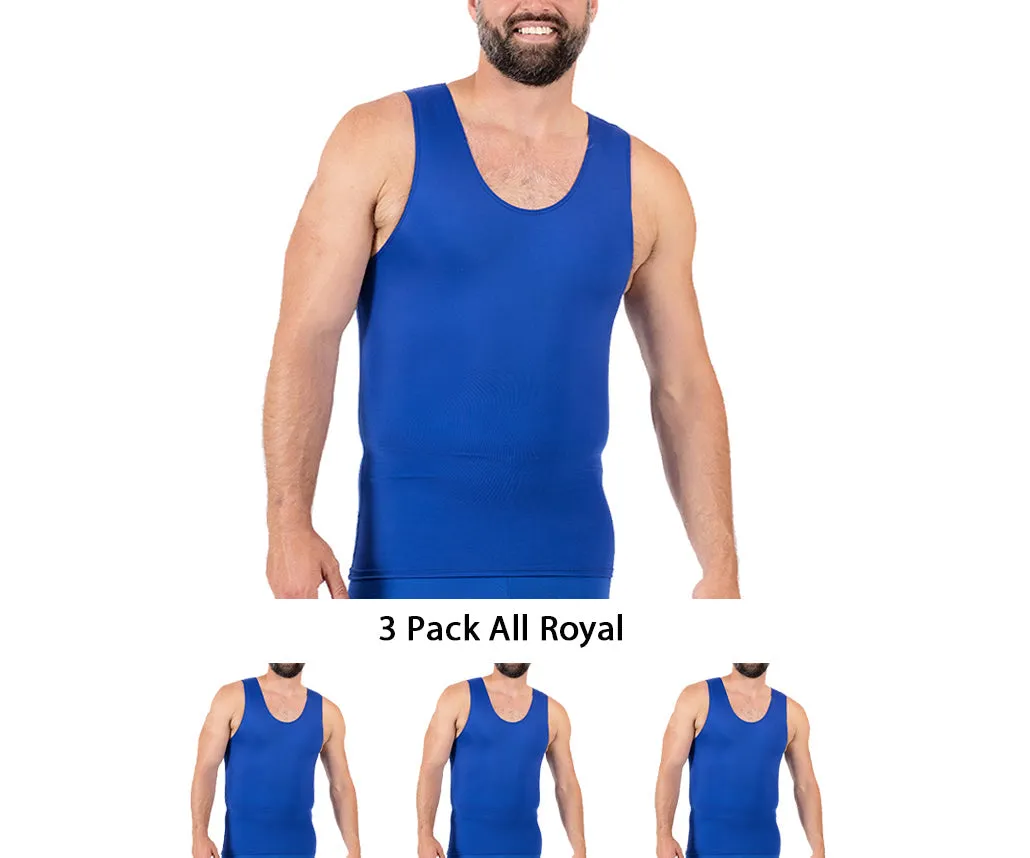 3-Pack Insta Slim Activewear Compression Muscle Tank Shirt MA0003BT