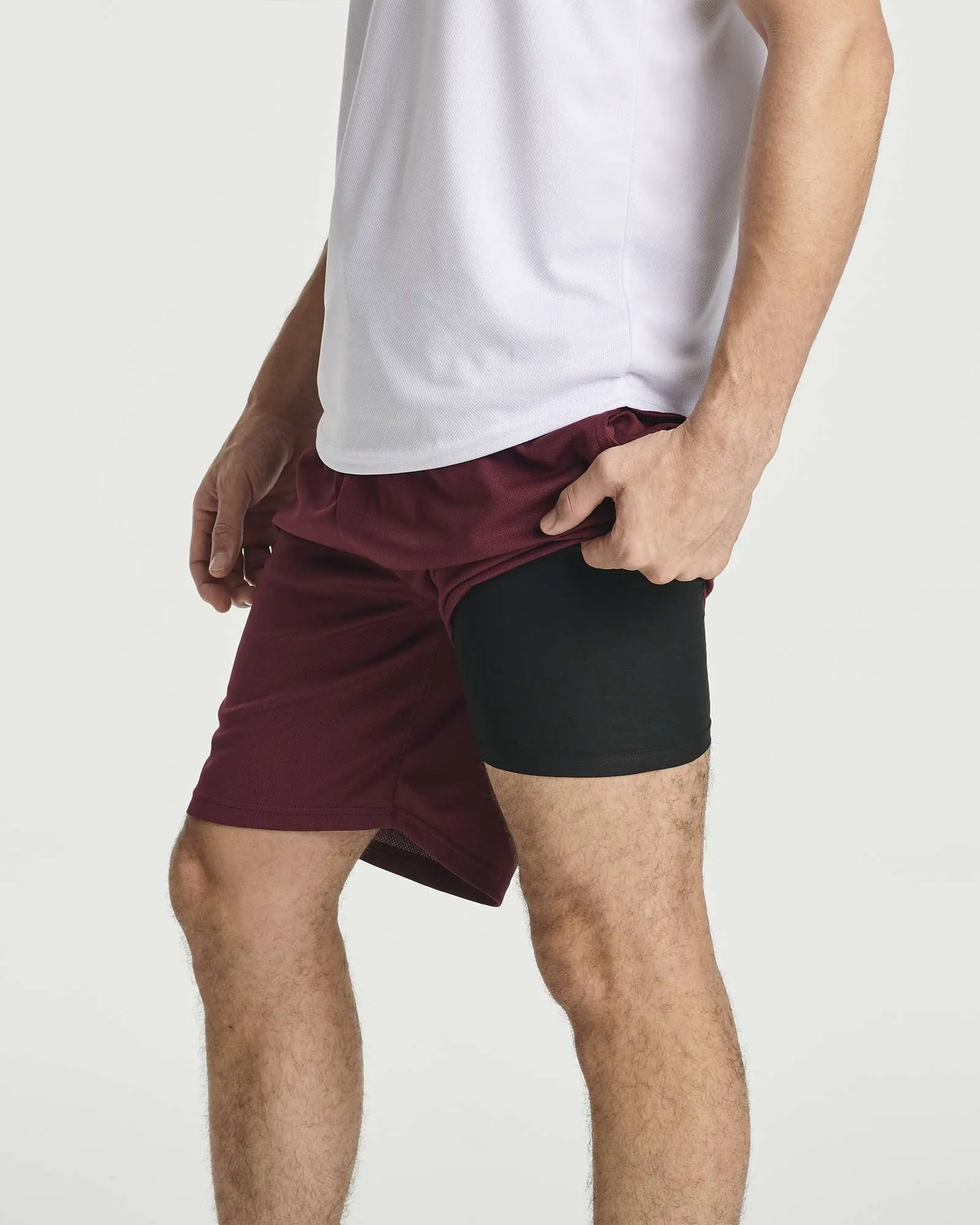 3 Pack: Men's 2-in-1 7 Running Shorts with Compression Liner (Available in Big & Tall)