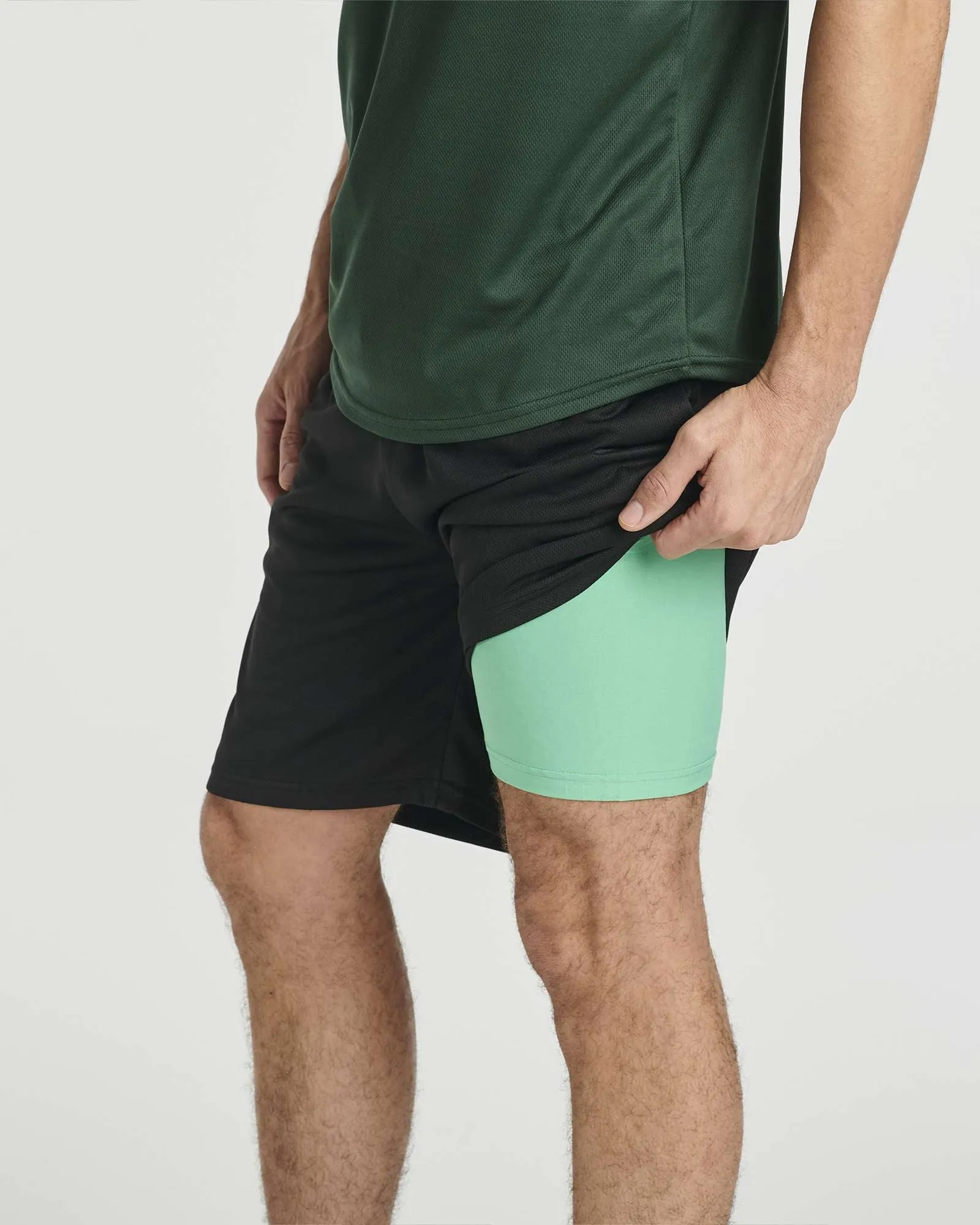 3 Pack: Men's 2-in-1 7 Running Shorts with Compression Liner (Available in Big & Tall)