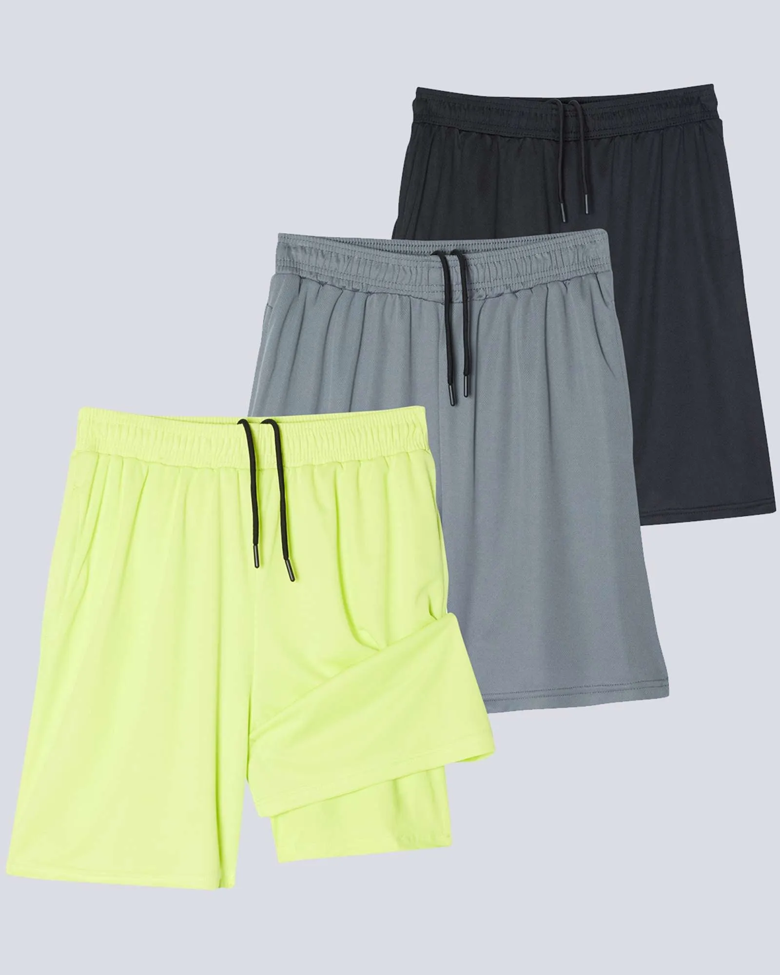 3 Pack: Men's 2-in-1 7 Running Shorts with Compression Liner (Available in Big & Tall)