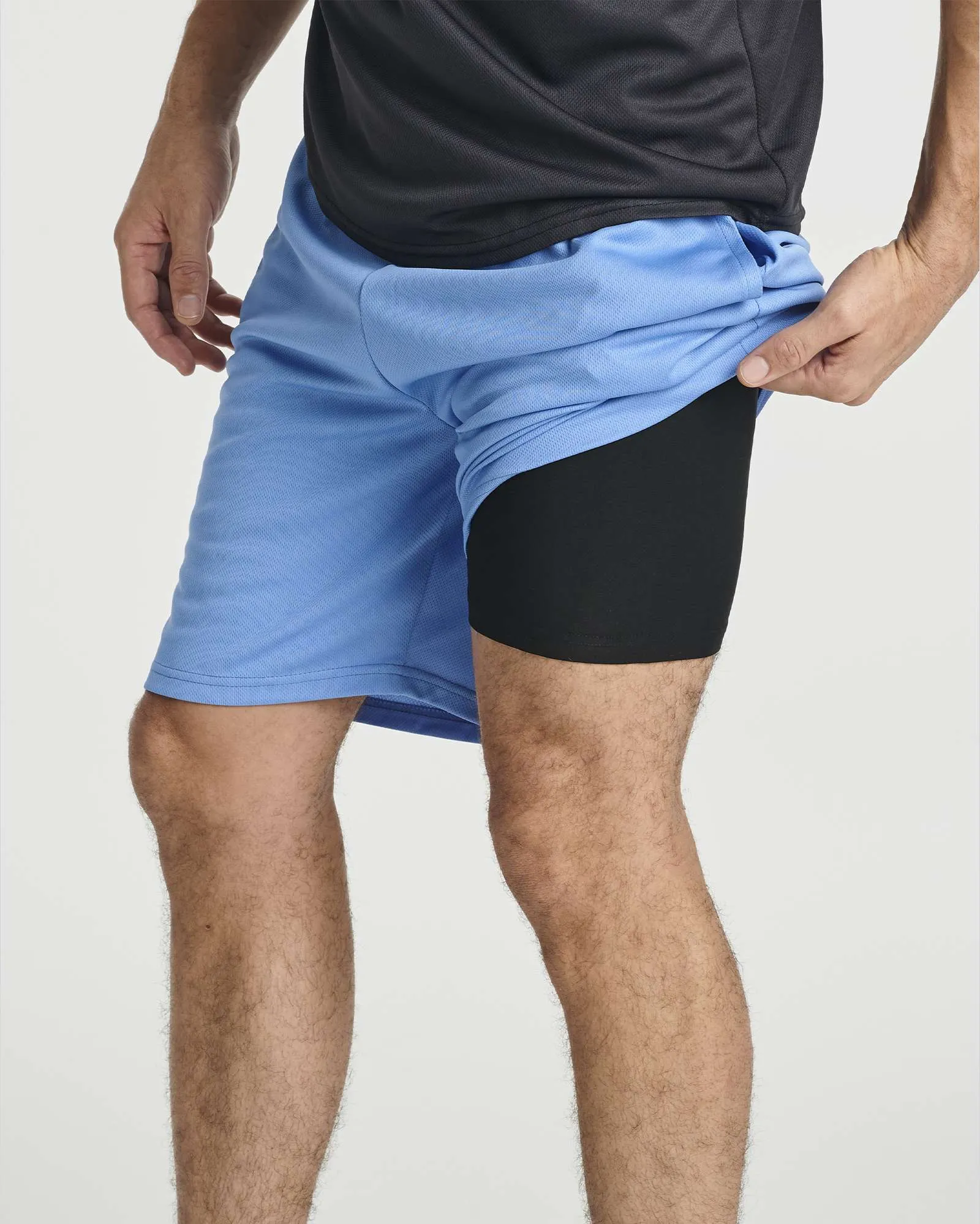 3 Pack: Men's 2-in-1 7 Running Shorts with Compression Liner (Available in Big & Tall)