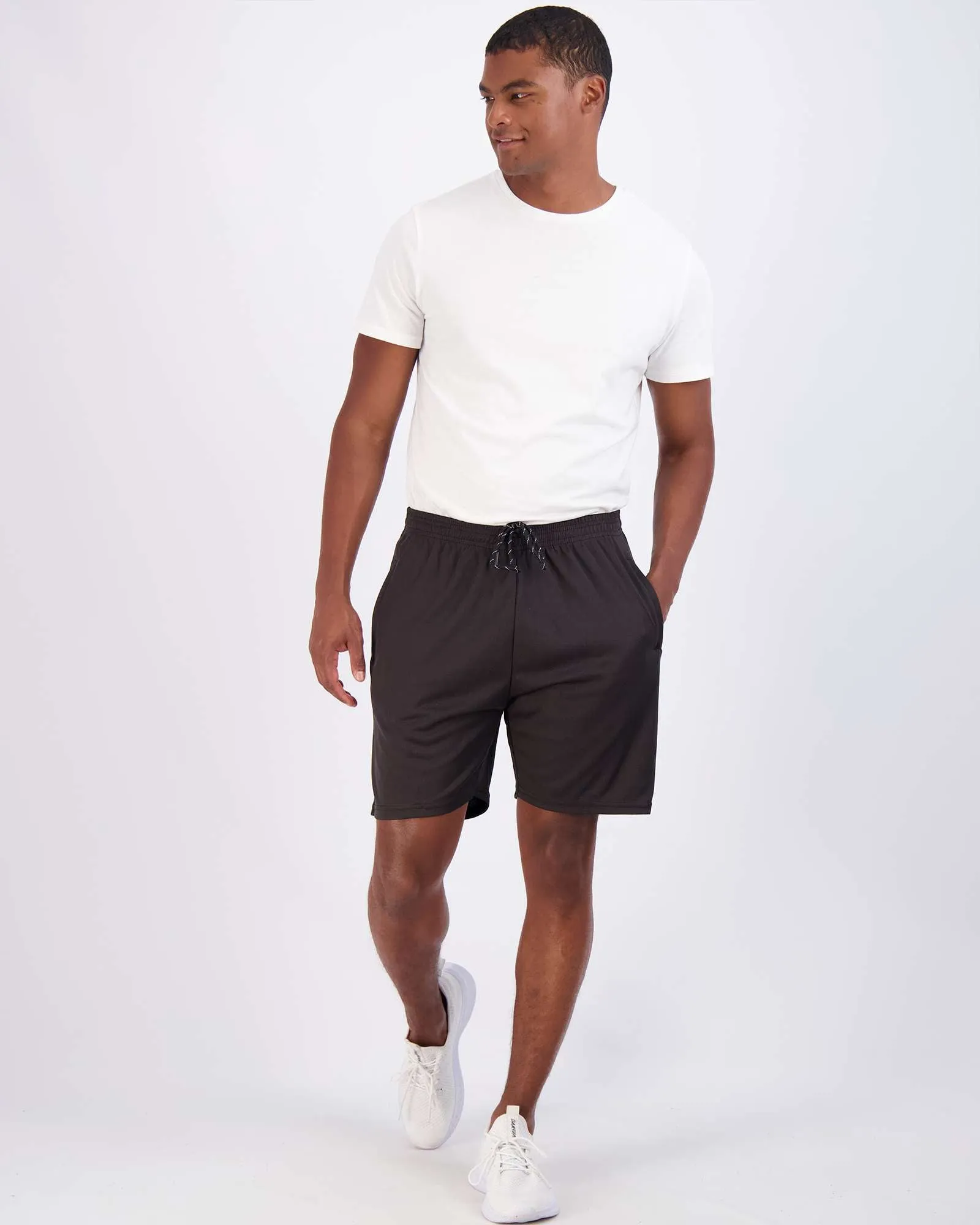 4 Pack: 7 Athletic Running Quick Dry Mesh Shorts with Zipper Pockets (Available In Big & Tall)