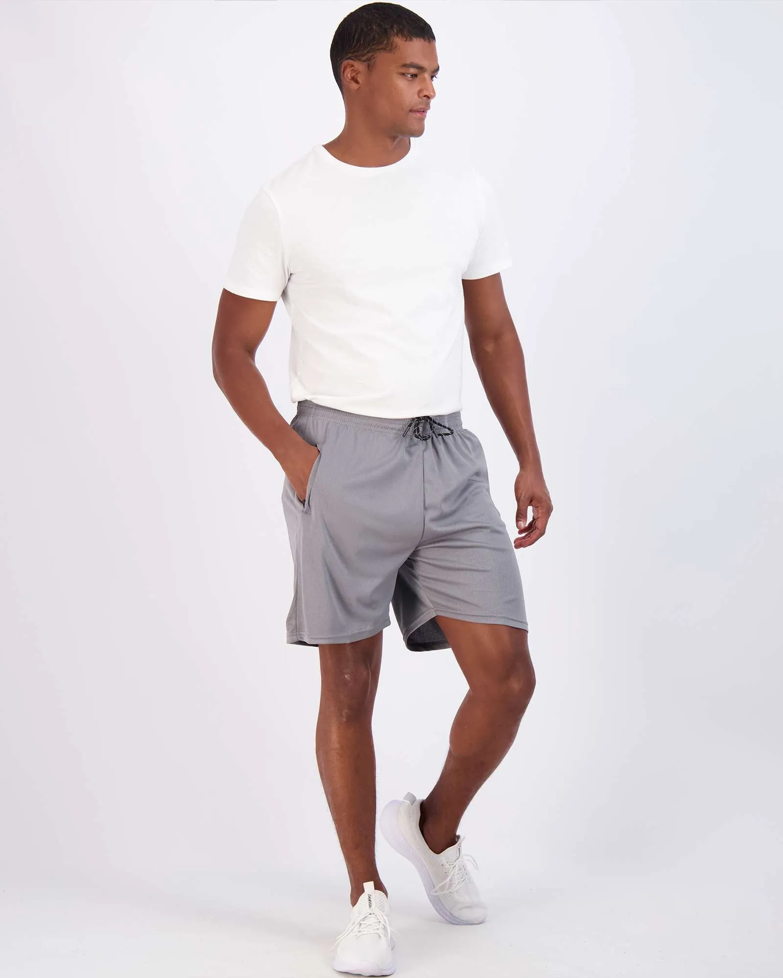 4 Pack: 7 Athletic Running Quick Dry Mesh Shorts with Zipper Pockets (Available In Big & Tall)