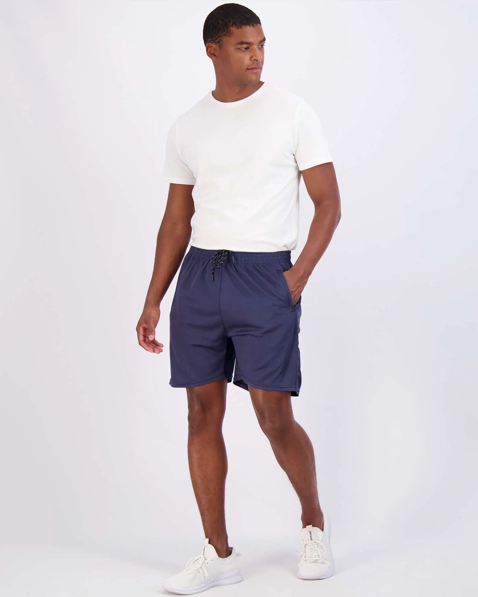 4 Pack: 7 Athletic Running Quick Dry Mesh Shorts with Zipper Pockets (Available In Big & Tall)