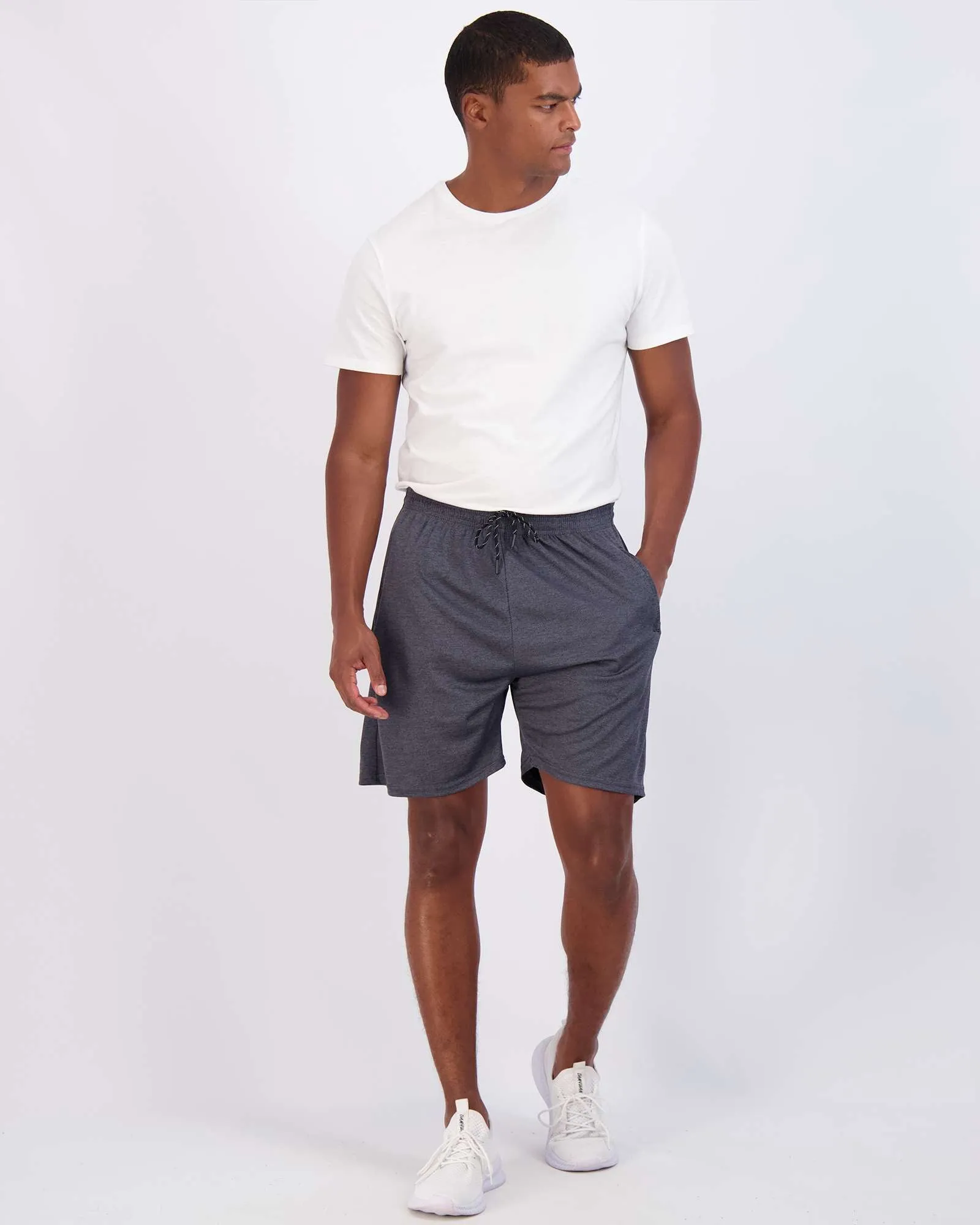 4 Pack: 7 Athletic Running Quick Dry Mesh Shorts with Zipper Pockets (Available In Big & Tall)