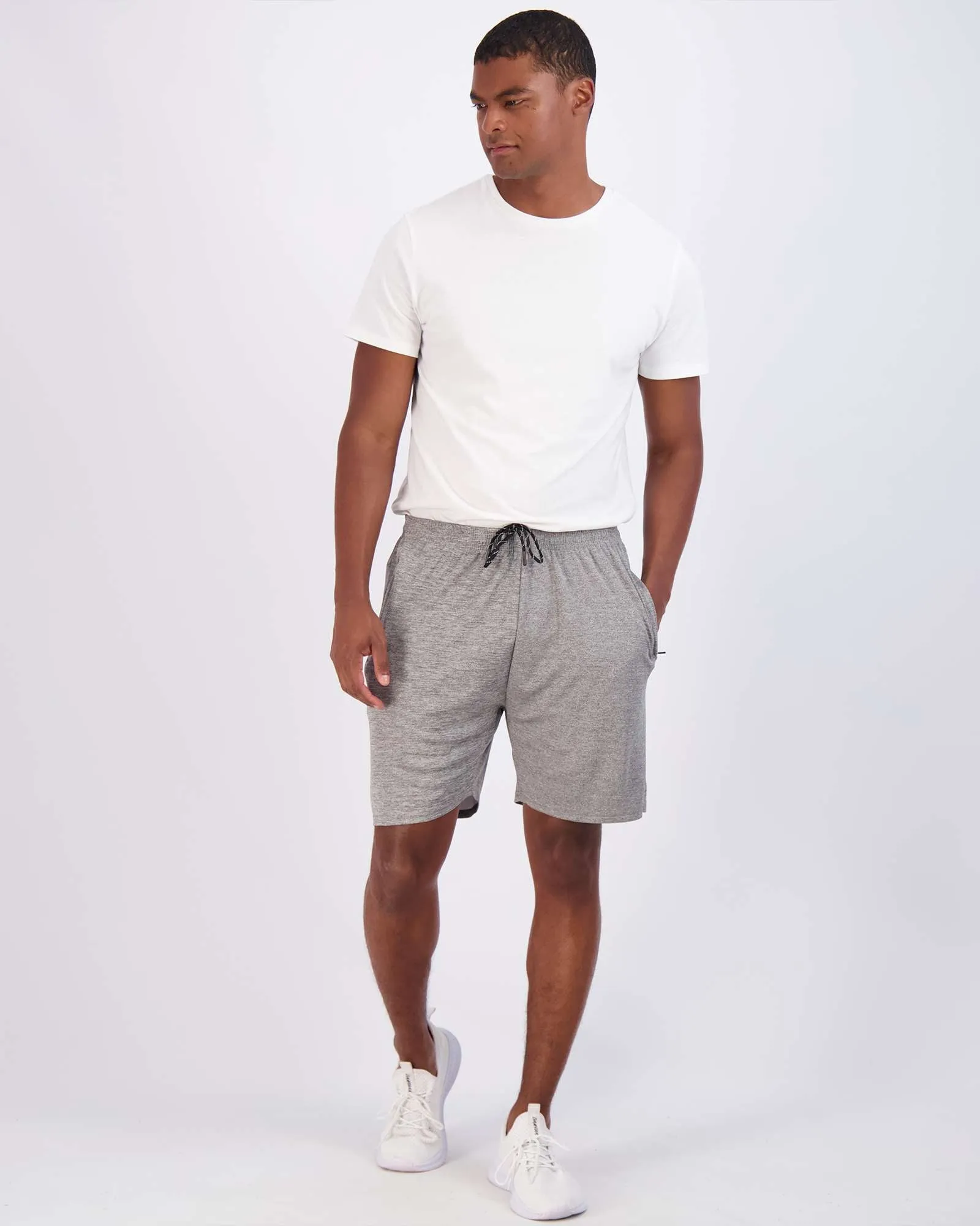 4 Pack: 7 Athletic Running Quick Dry Mesh Shorts with Zipper Pockets (Available In Big & Tall)