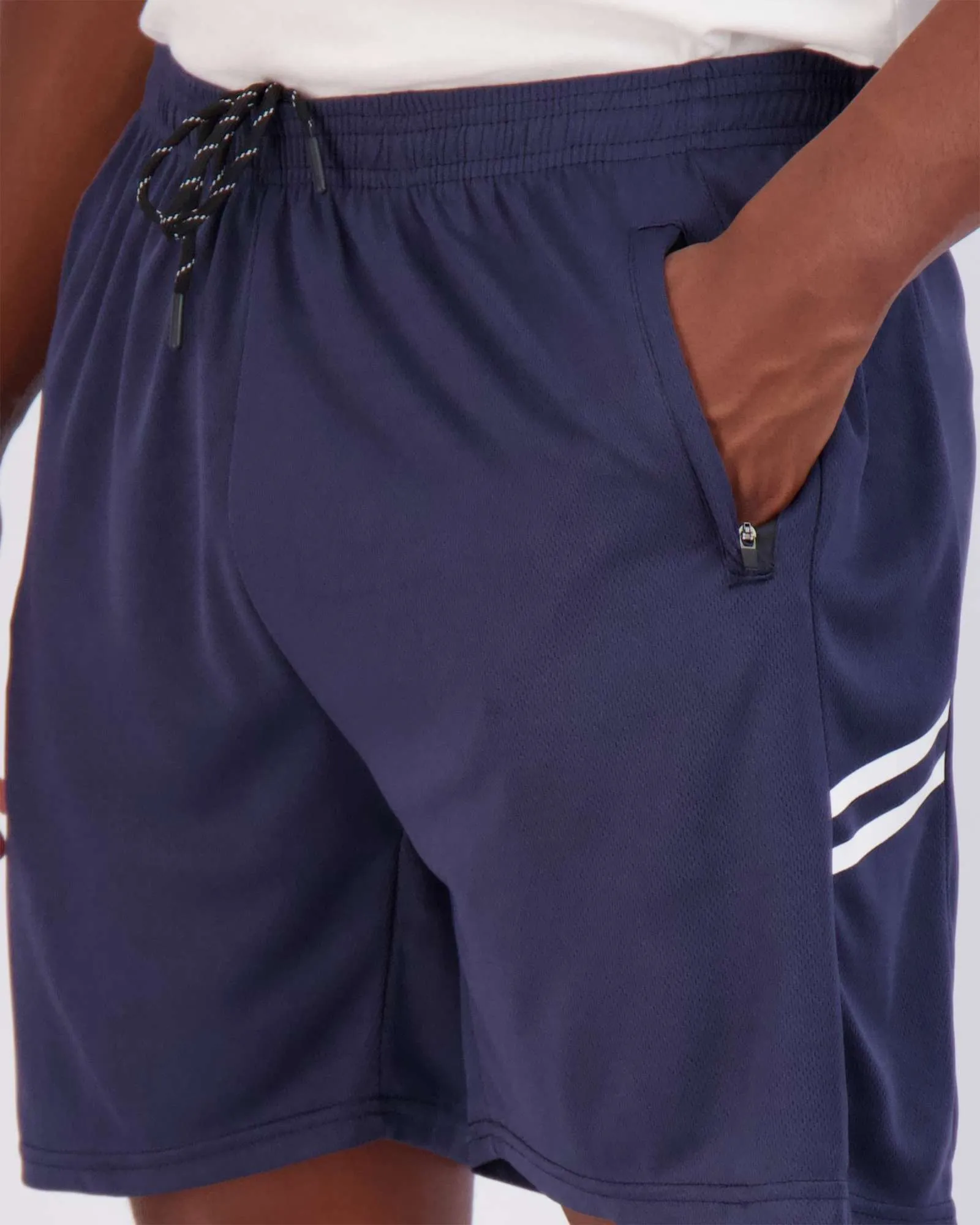 4 Pack: 7 Athletic Running Quick Dry Mesh Shorts with Zipper Pockets (Available In Big & Tall)