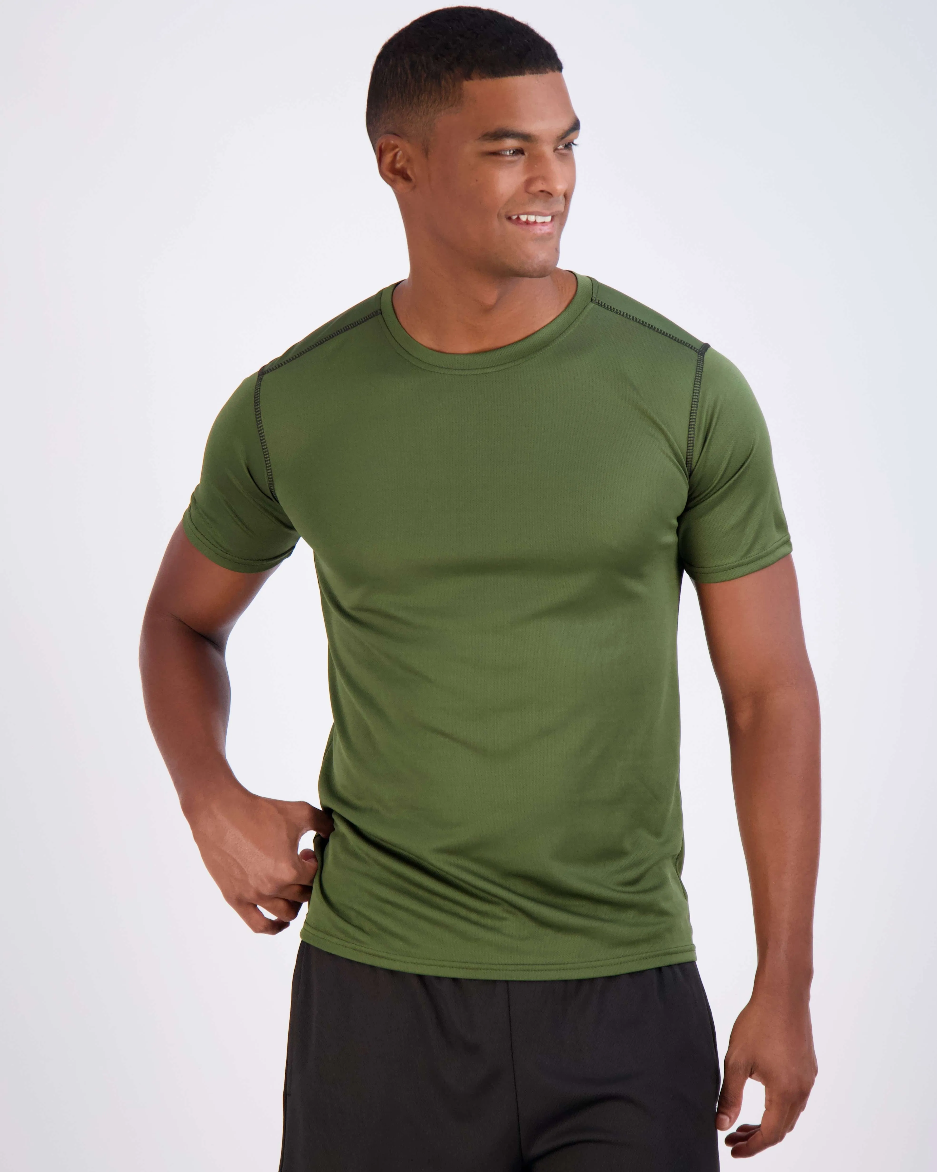 5 Pack: Men’s Active Quick Dry Mesh Crew Neck T Shirts Athletic Short Sleeve Tee (Available In Big & Tall)