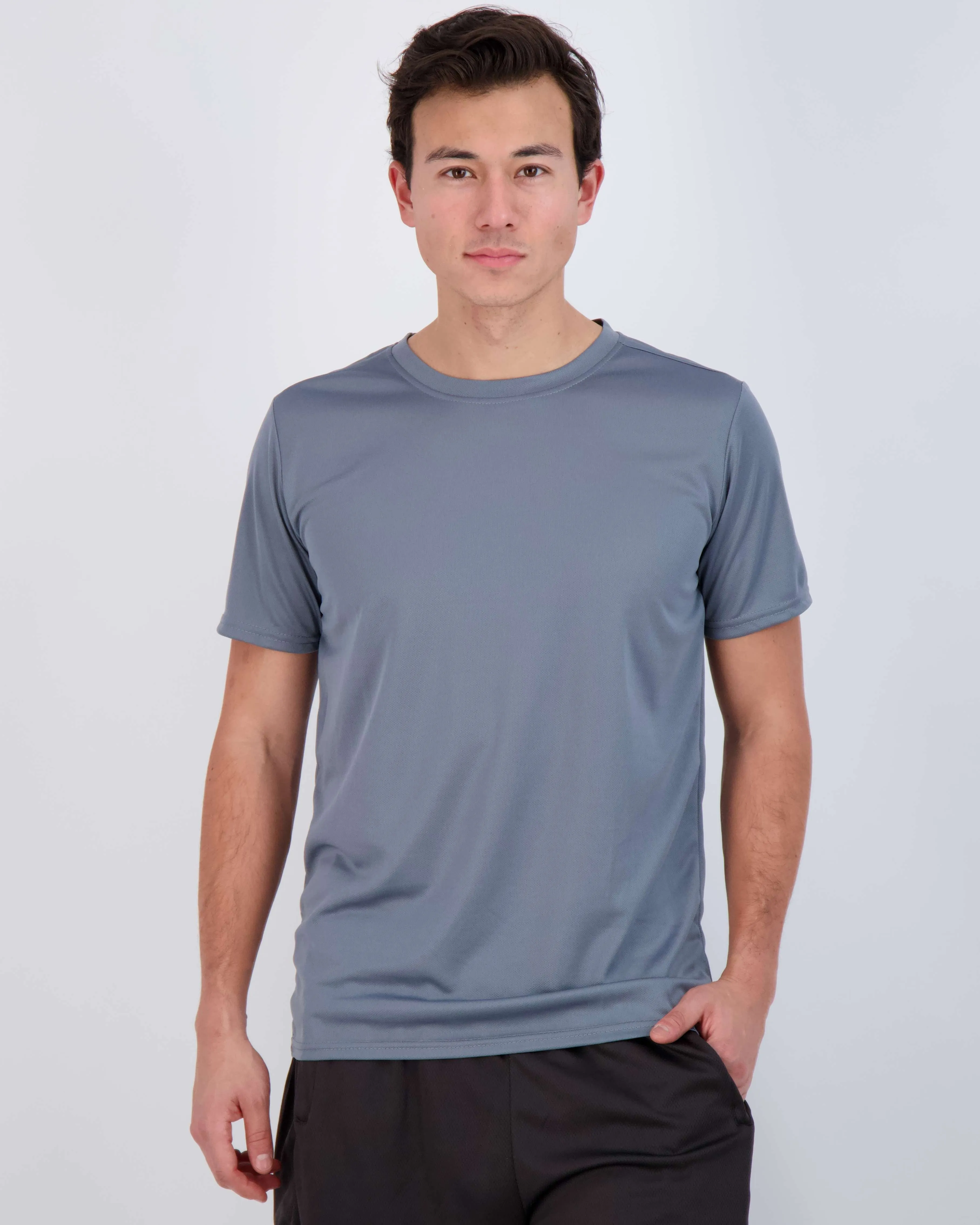 5 Pack: Men’s Active Quick Dry Mesh Crew Neck T Shirts Athletic Short Sleeve Tee (Available In Big & Tall)