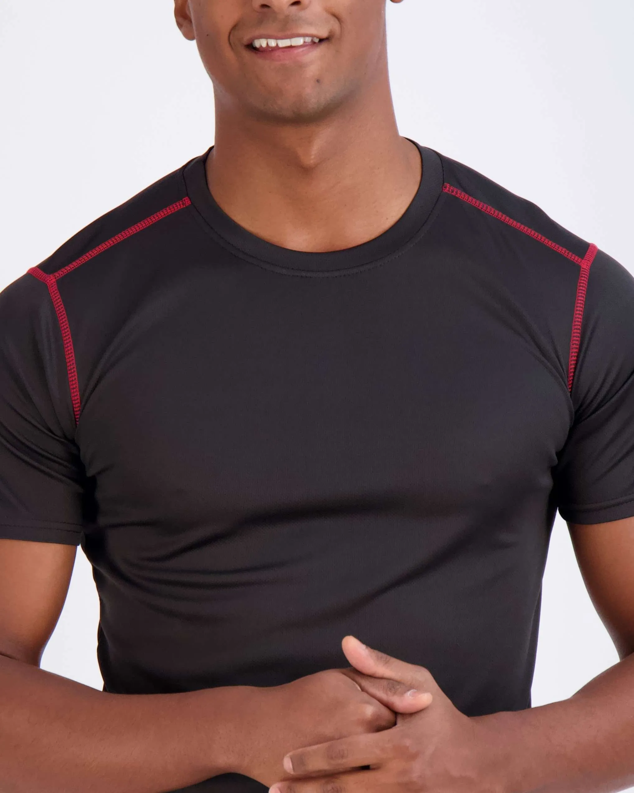 5 Pack: Men’s Active Quick Dry Mesh Crew Neck T Shirts Athletic Short Sleeve Tee (Available In Big & Tall)