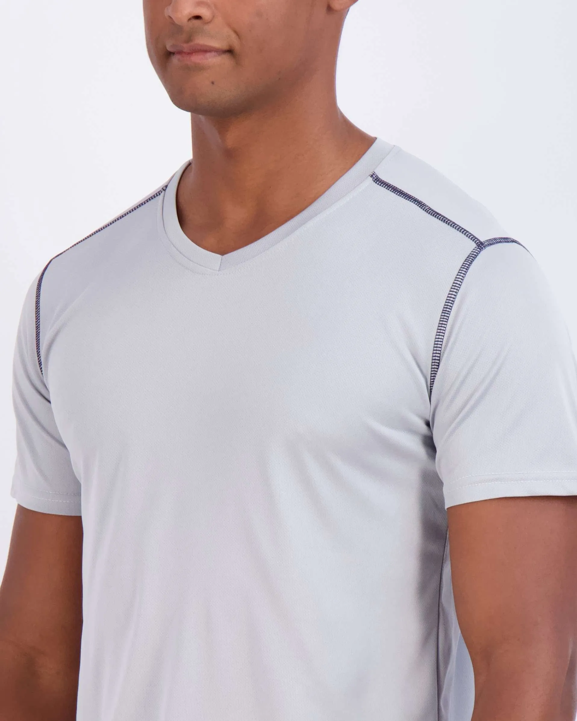 5 Pack: Mens V-Neck Mesh Active Short Sleeve T-Shirt (Available in Big & Tall)