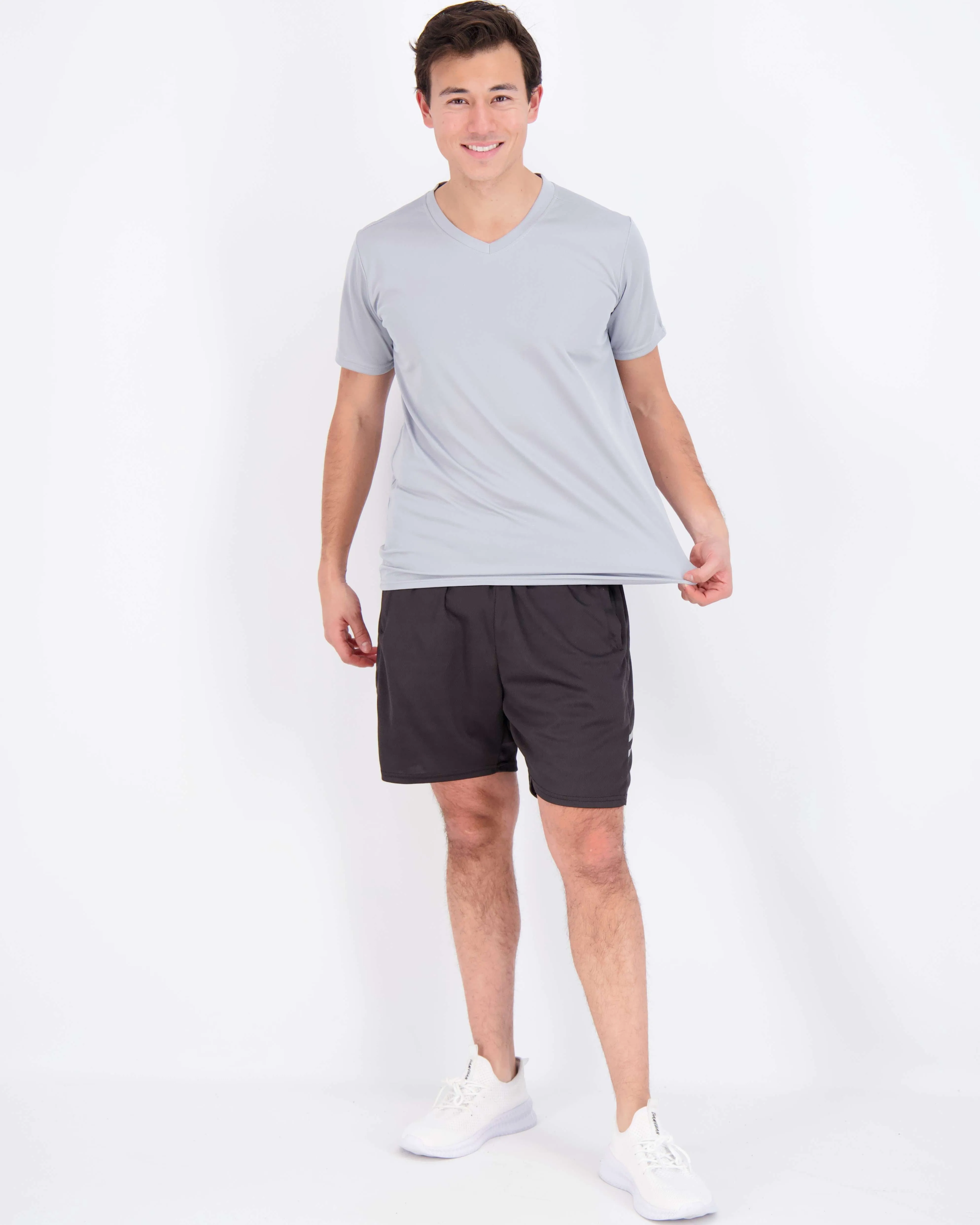 5 Pack: Mens V-Neck Mesh Active Short Sleeve T-Shirt (Available in Big & Tall)