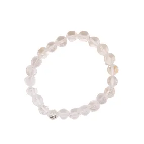 8mm Clear Quartz Beaded Bracelet