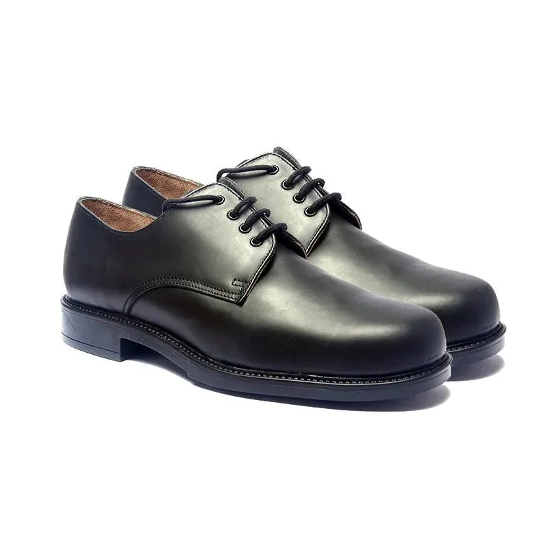 Ace Derby 1262 Officer Shoes (Matt) - Black