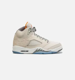 Air Jordan 5 Retro SE Craft Mens Lifestyle Shoe - Beige/Grey Free Shipping