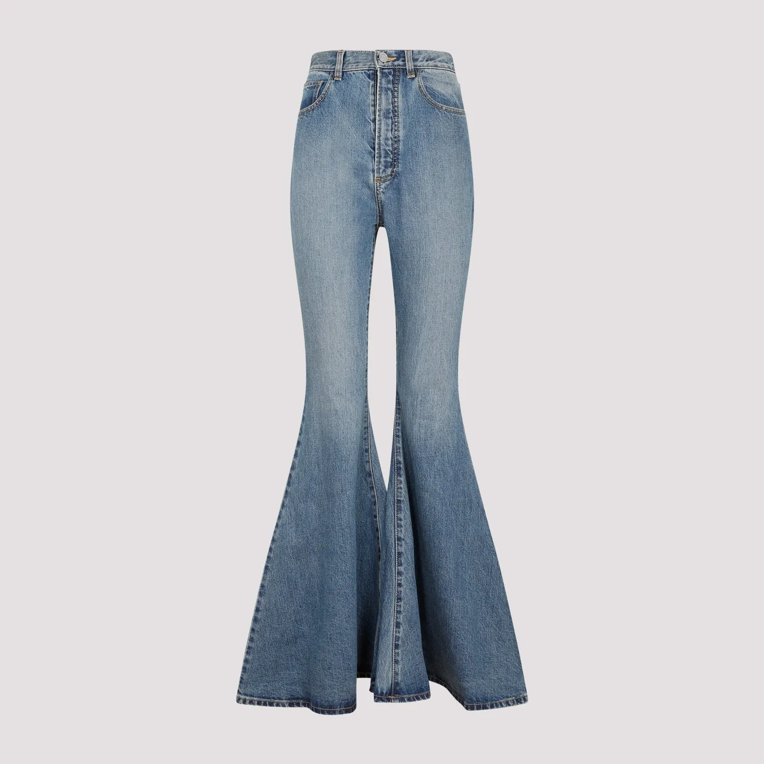 ALAIA High-Waisted Flared Denim Jeans