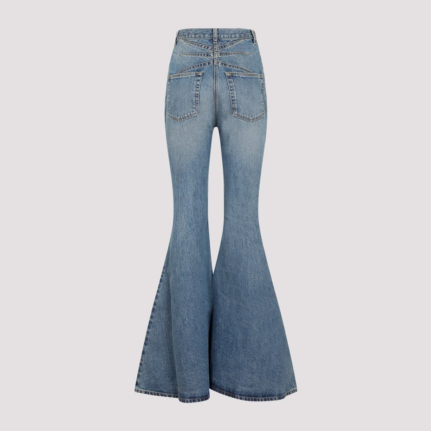 ALAIA High-Waisted Flared Denim Jeans