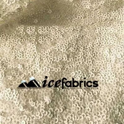 All Over Ivory Mesh Glitz Mini Sequins Fabric