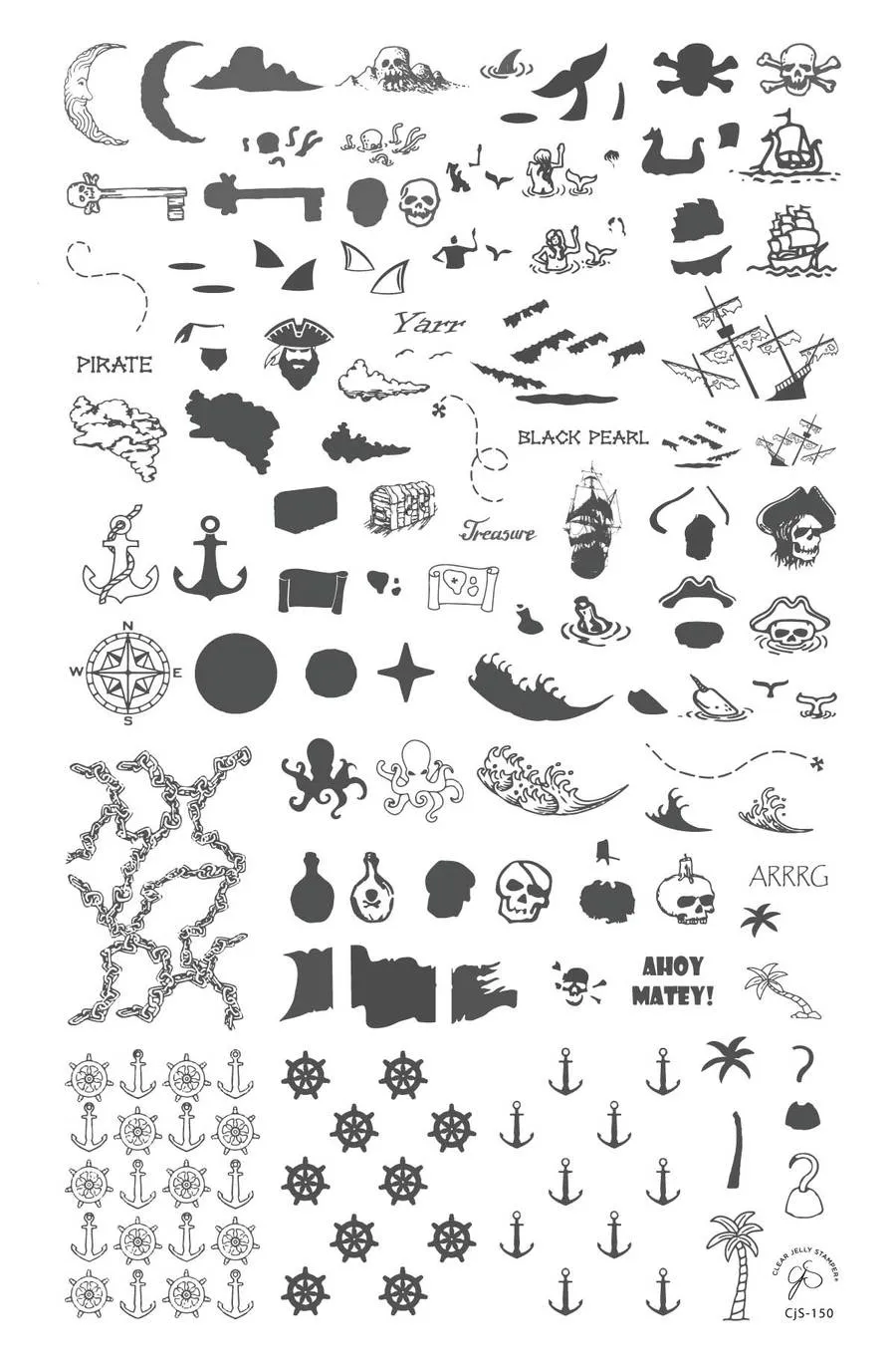 Anchor's Away (CjS-150) - Clear Jelly Stamping Plate