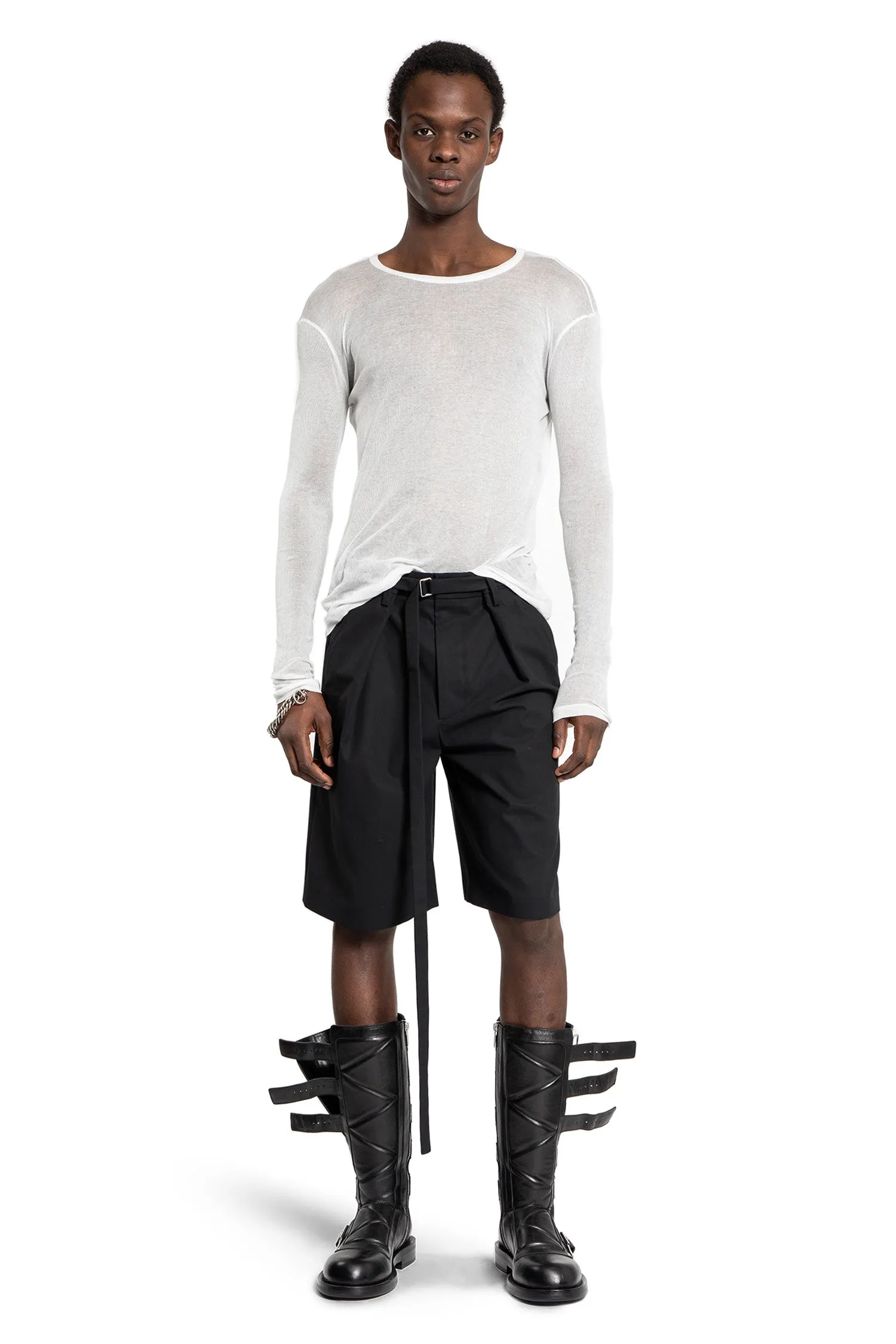 ANN DEMEULEMEESTER MAN WHITE T-SHIRTS & TANK TOPS