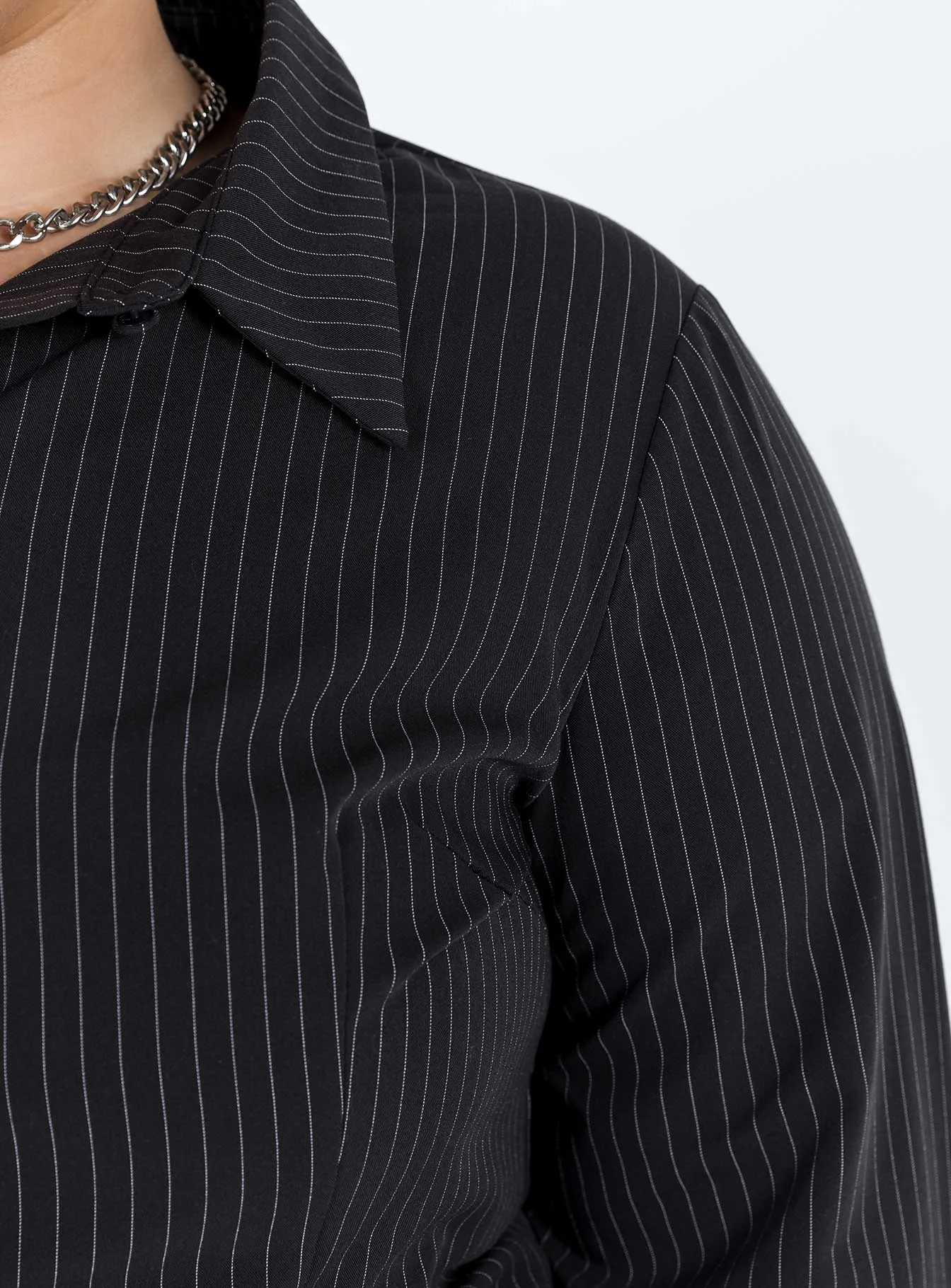 Anni Stripe Shirt Pinstripe Curve