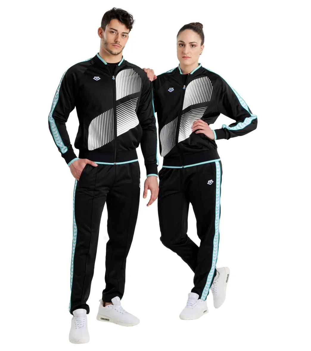 Arena Unisex Relax IV Logo Team Jacket Black/White/Blue Diamond