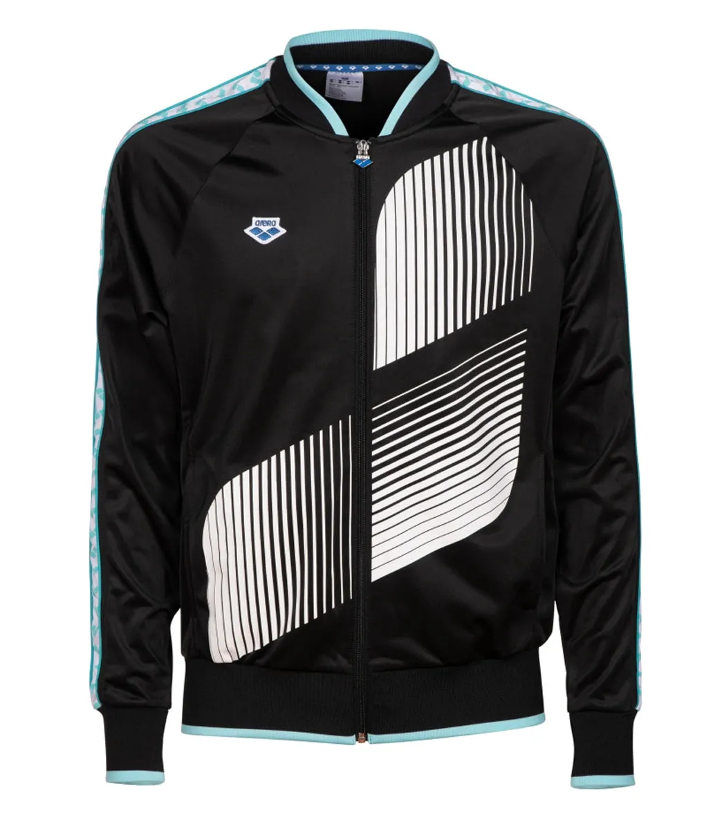 Arena Unisex Relax IV Logo Team Jacket Black/White/Blue Diamond