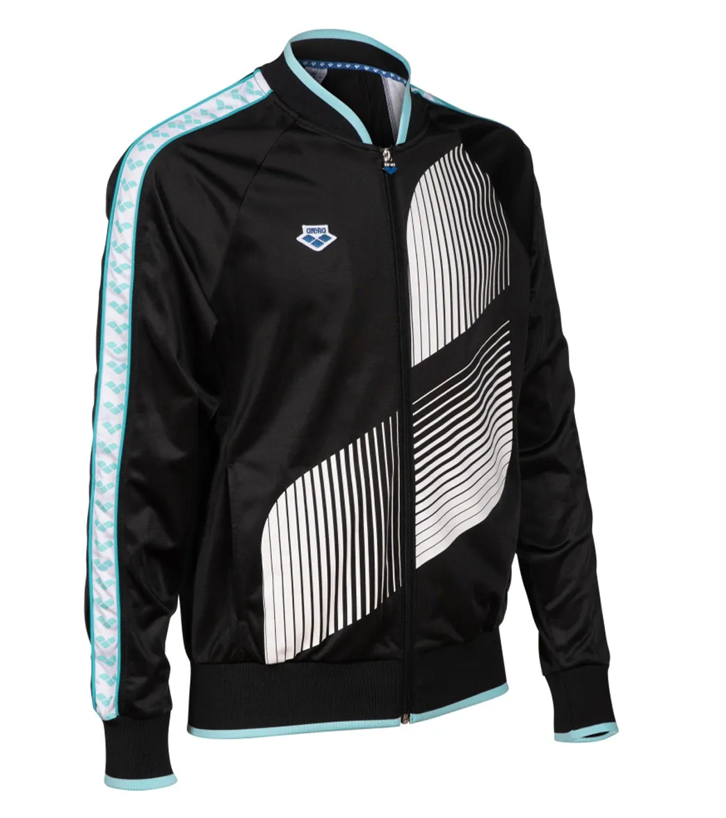 Arena Unisex Relax IV Logo Team Jacket Black/White/Blue Diamond