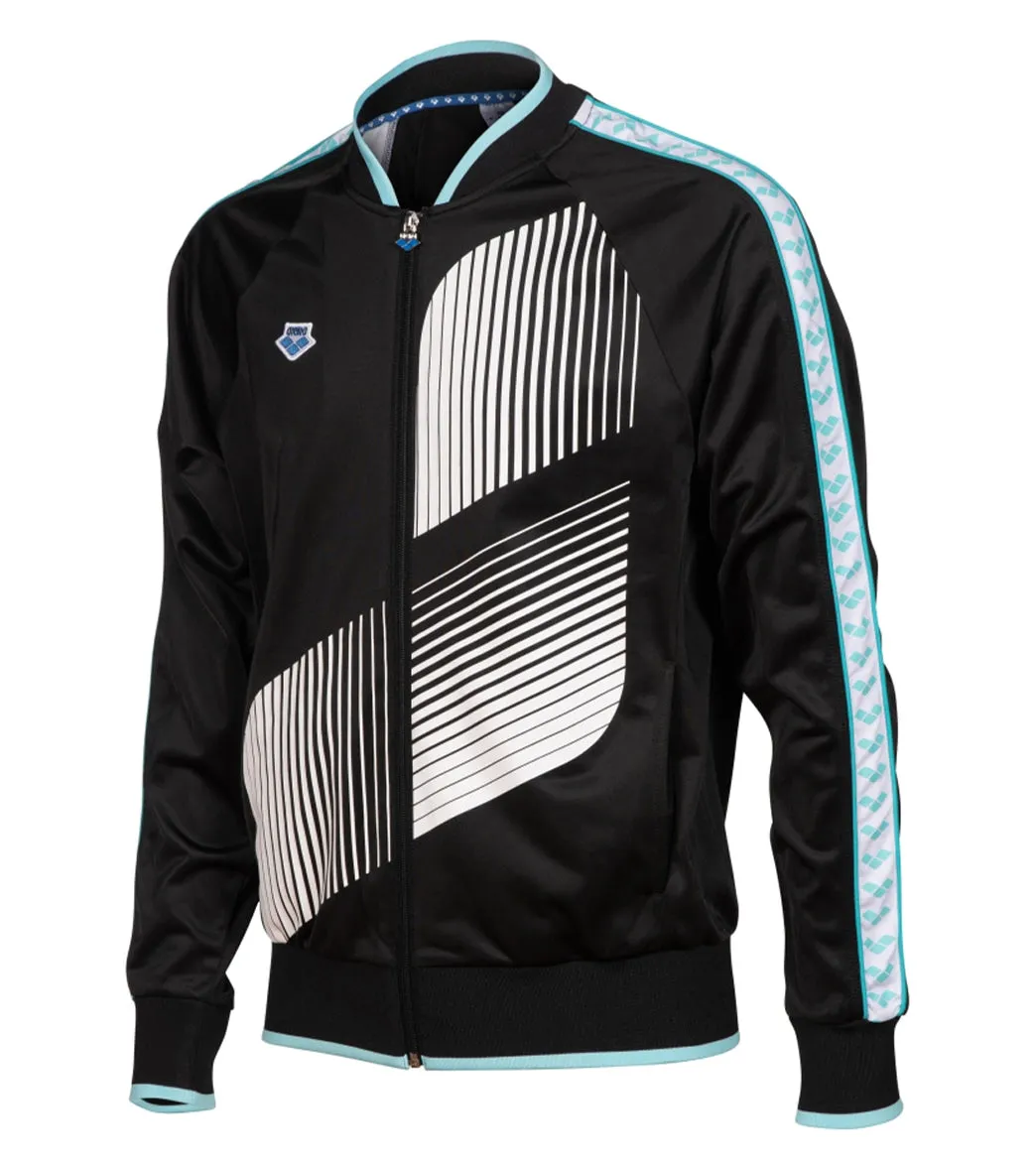 Arena Unisex Relax IV Logo Team Jacket Black/White/Blue Diamond