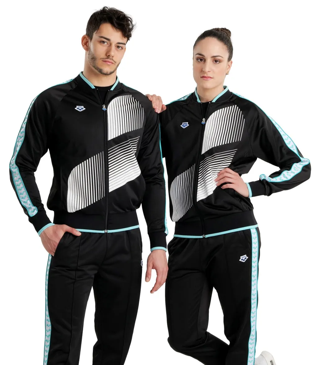 Arena Unisex Relax IV Logo Team Jacket Black/White/Blue Diamond