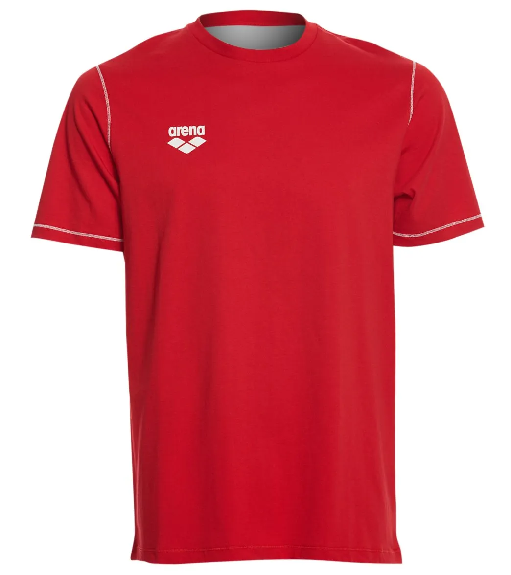 Arena Unisex Team Line Crew Neck Short Sleeve T Shirt Red