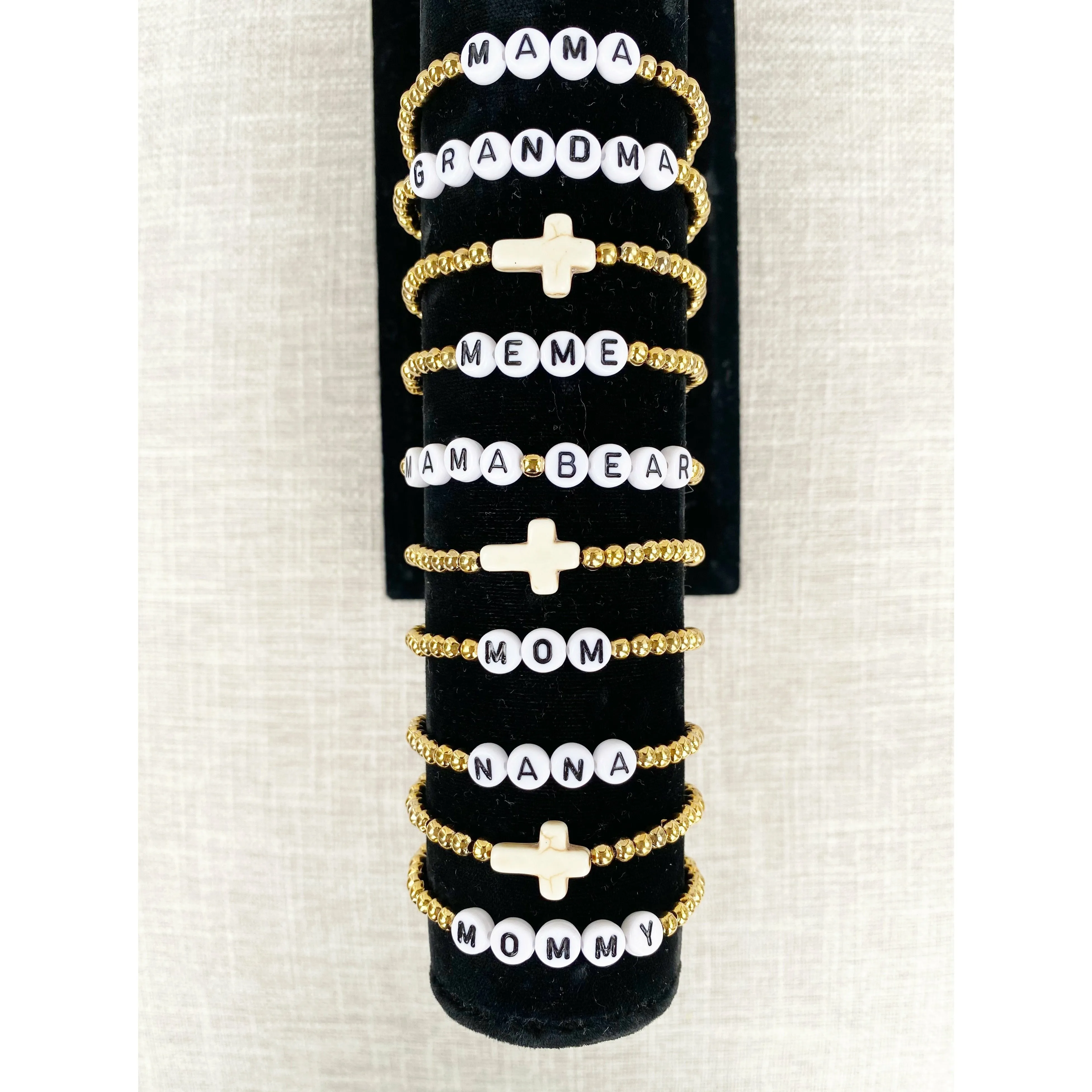 Arm Party Gold Beaded Bracelets