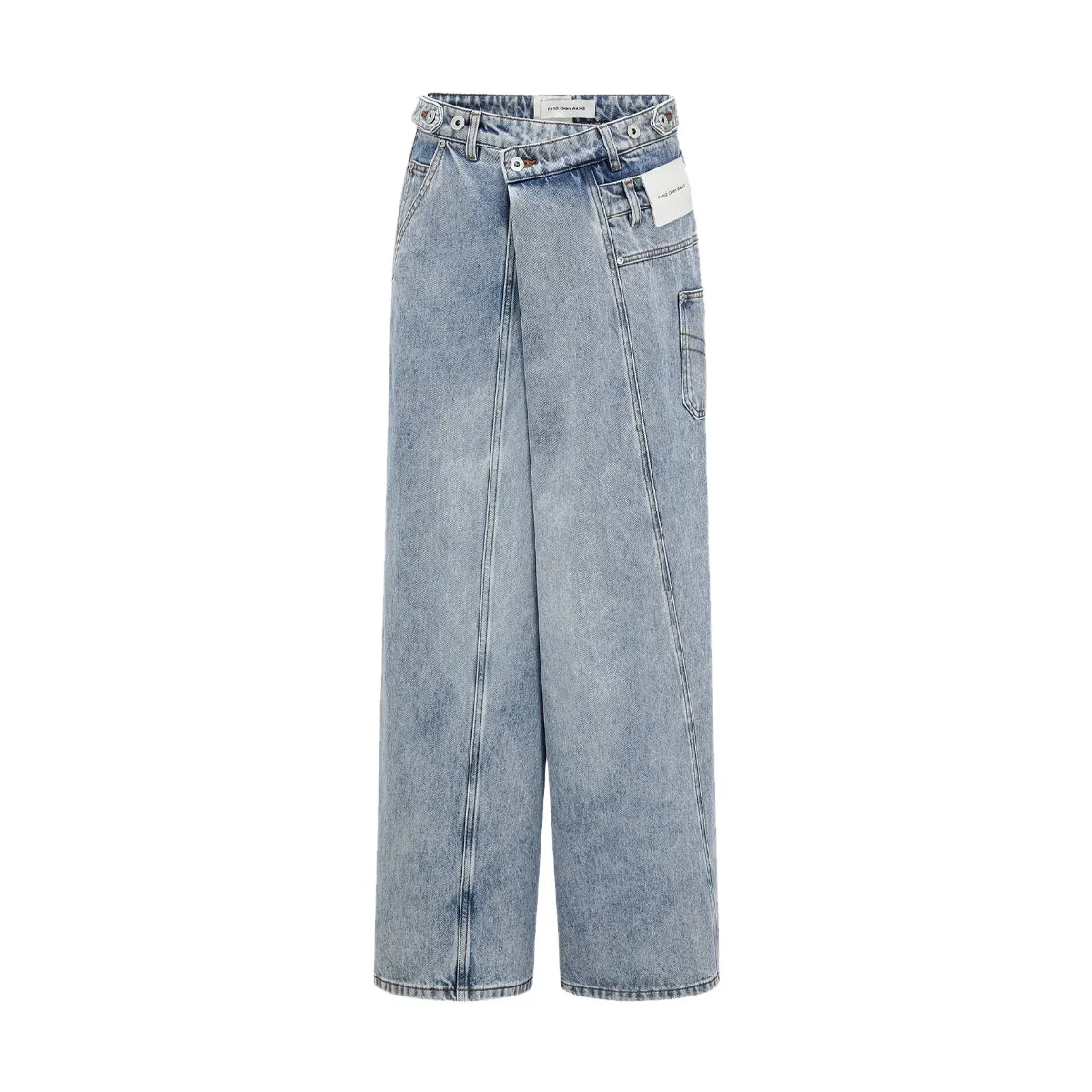 Asymmetic Panel Remake Wide Leg Jeans 'Blue'