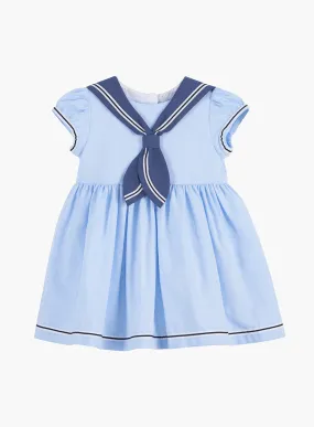 Baby Philippa Sailor Dress in Pale Blue