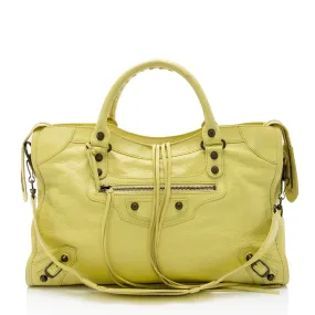 Balenciaga Agneau Classic City Satchel (SHF-jlcqBV)