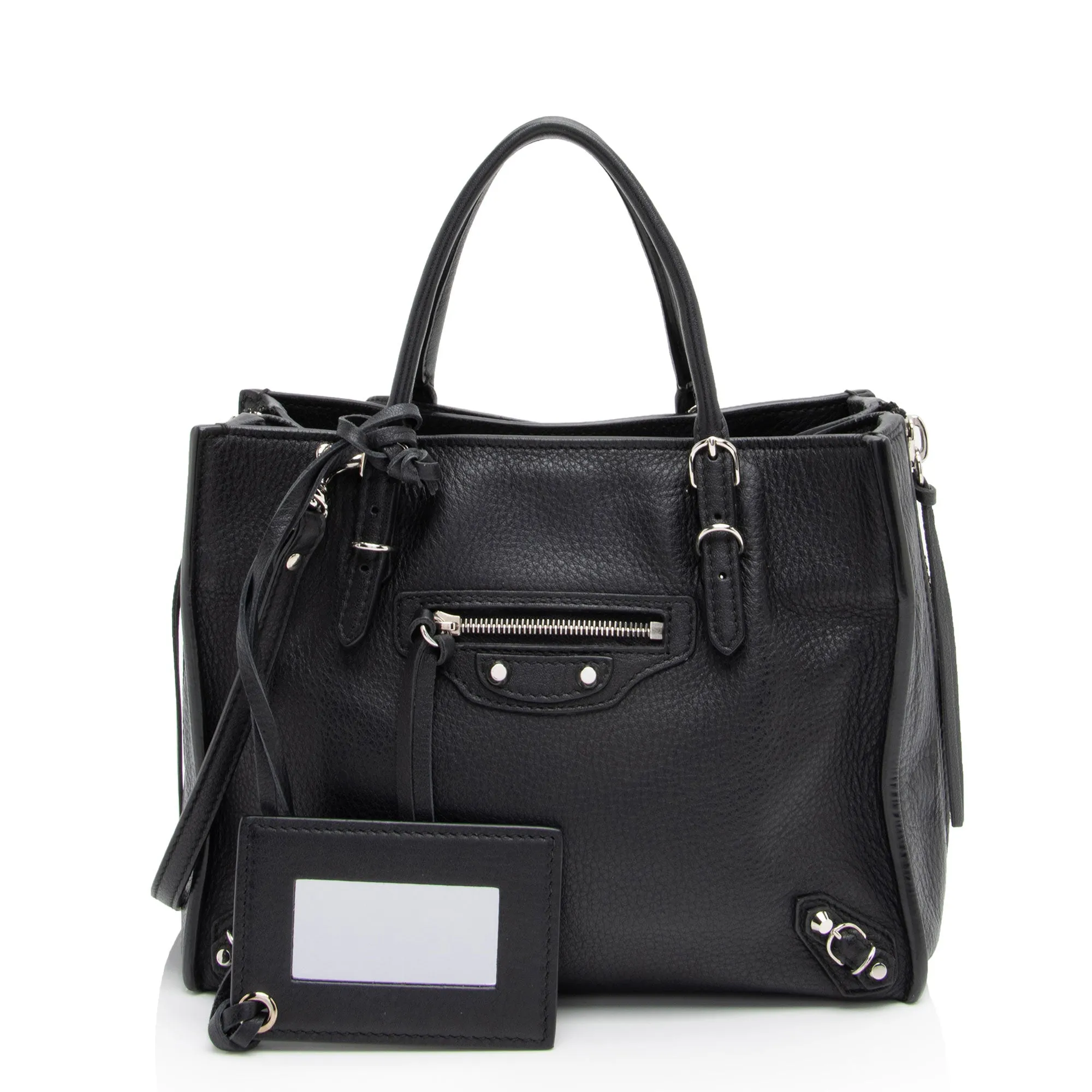 Balenciaga Calfskin Papier A4 Zip Around Mini Tote (SHF-UJ4lBR)