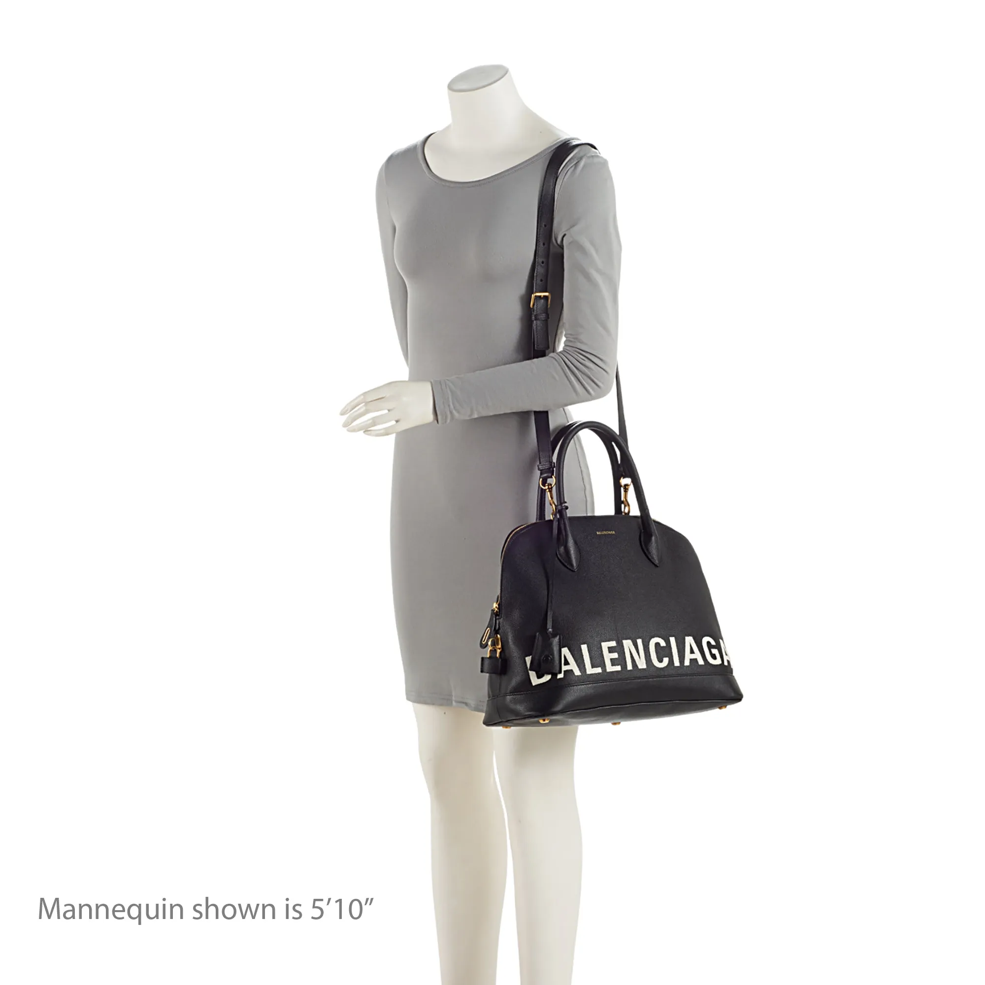 Balenciaga Grained Calfskin Ville Medium Top Handle Bag (SHF-MH72LN)