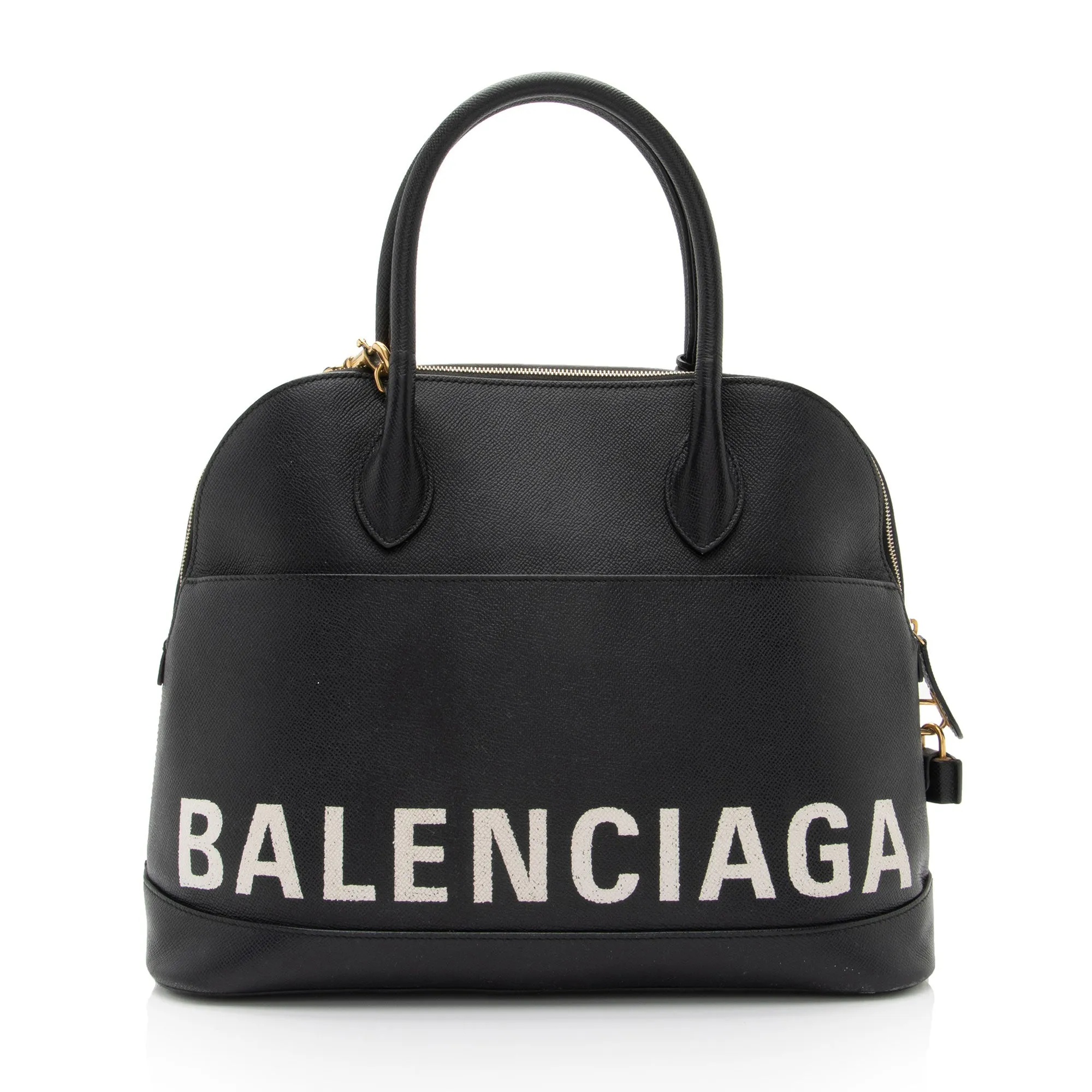 Balenciaga Grained Calfskin Ville Medium Top Handle Bag (SHF-MH72LN)