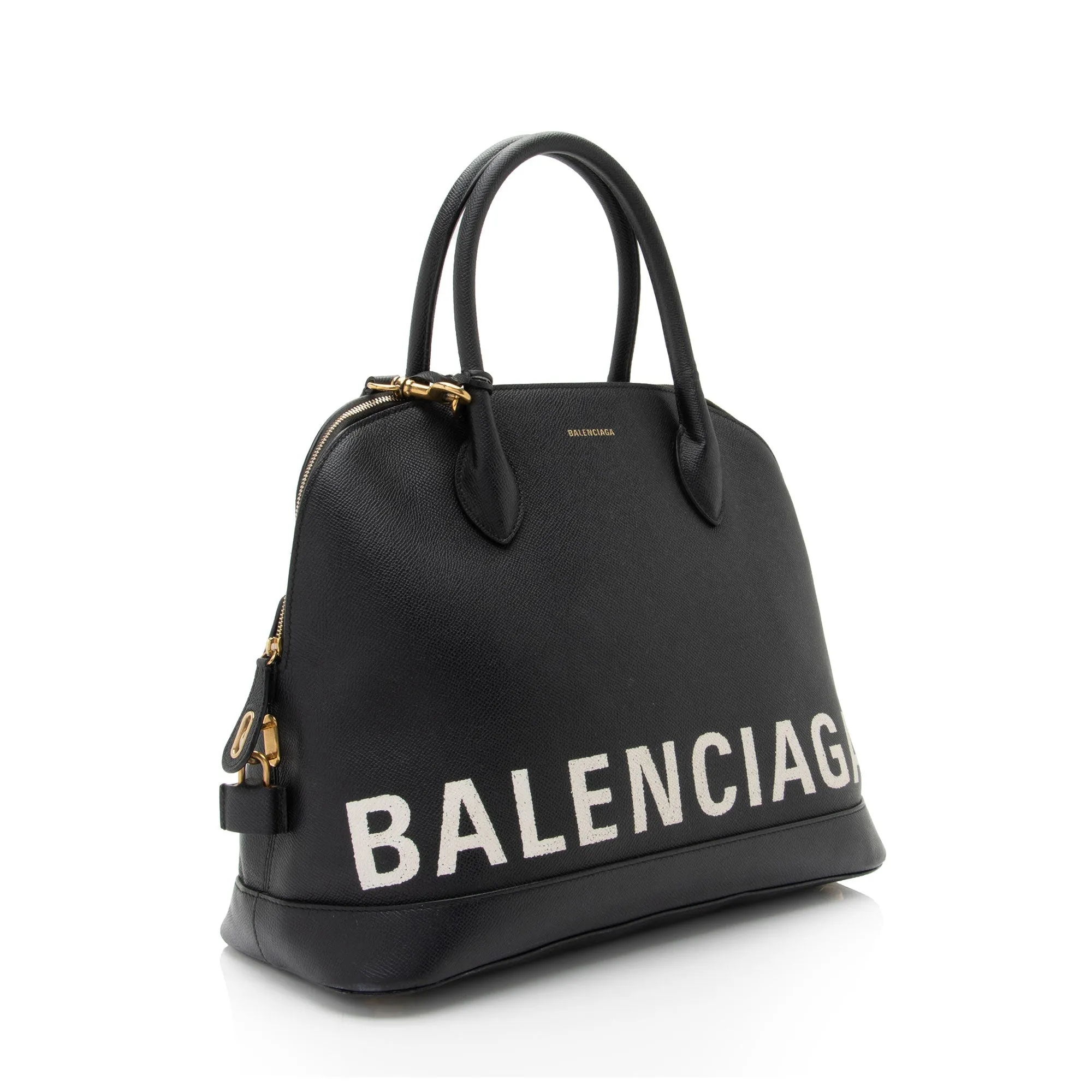 Balenciaga Grained Calfskin Ville Medium Top Handle Bag (SHF-MH72LN)