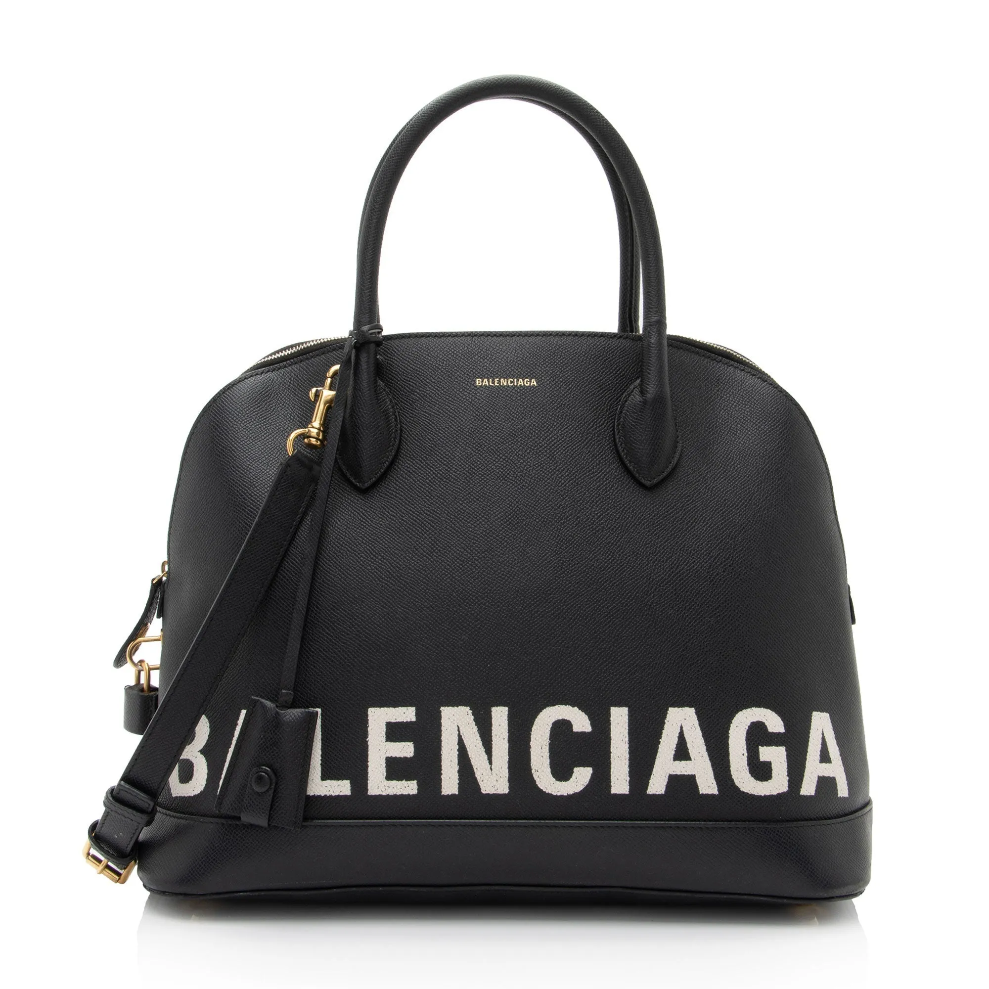 Balenciaga Grained Calfskin Ville Medium Top Handle Bag (SHF-MH72LN)