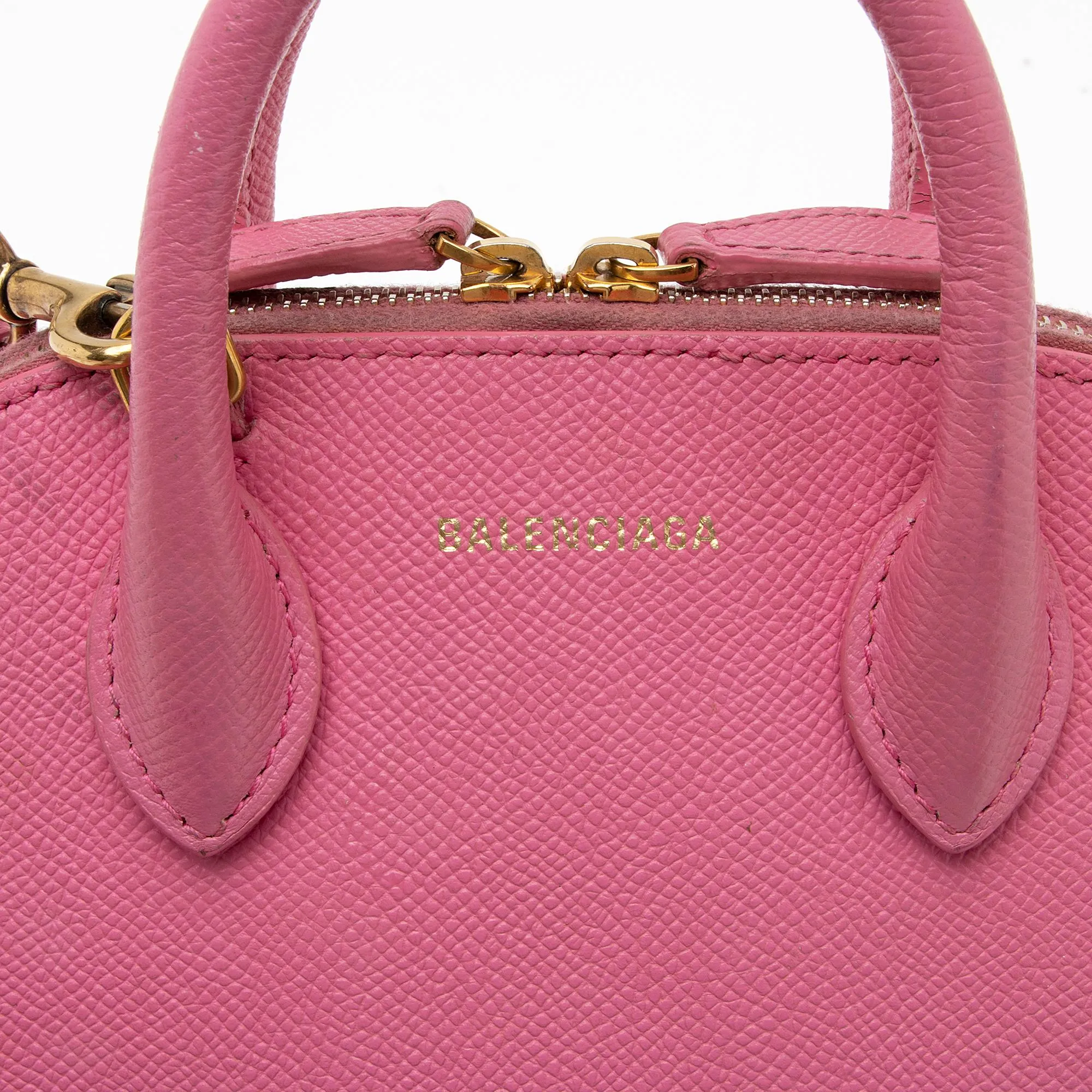 Balenciaga Grained Calfskin Ville XXS Top Handle Bag (SHF-23463)