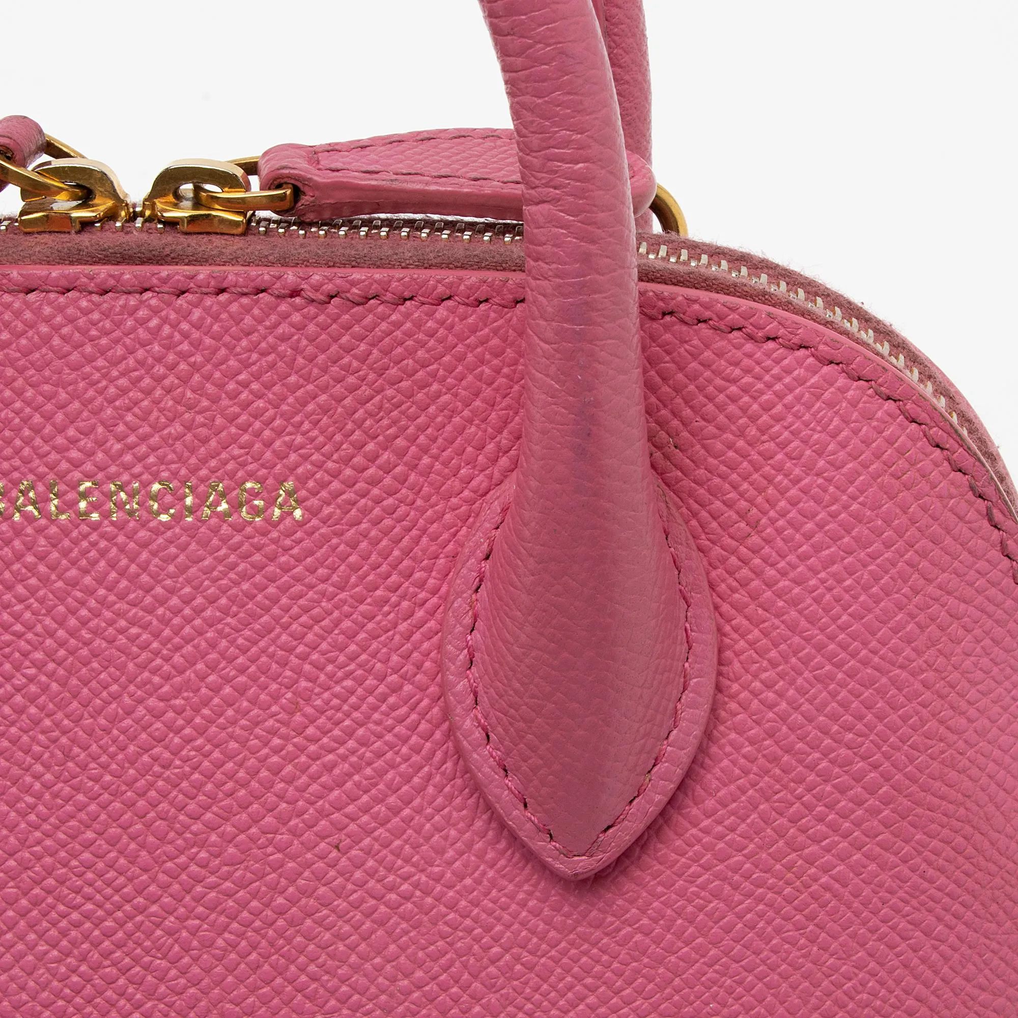 Balenciaga Grained Calfskin Ville XXS Top Handle Bag (SHF-23463)