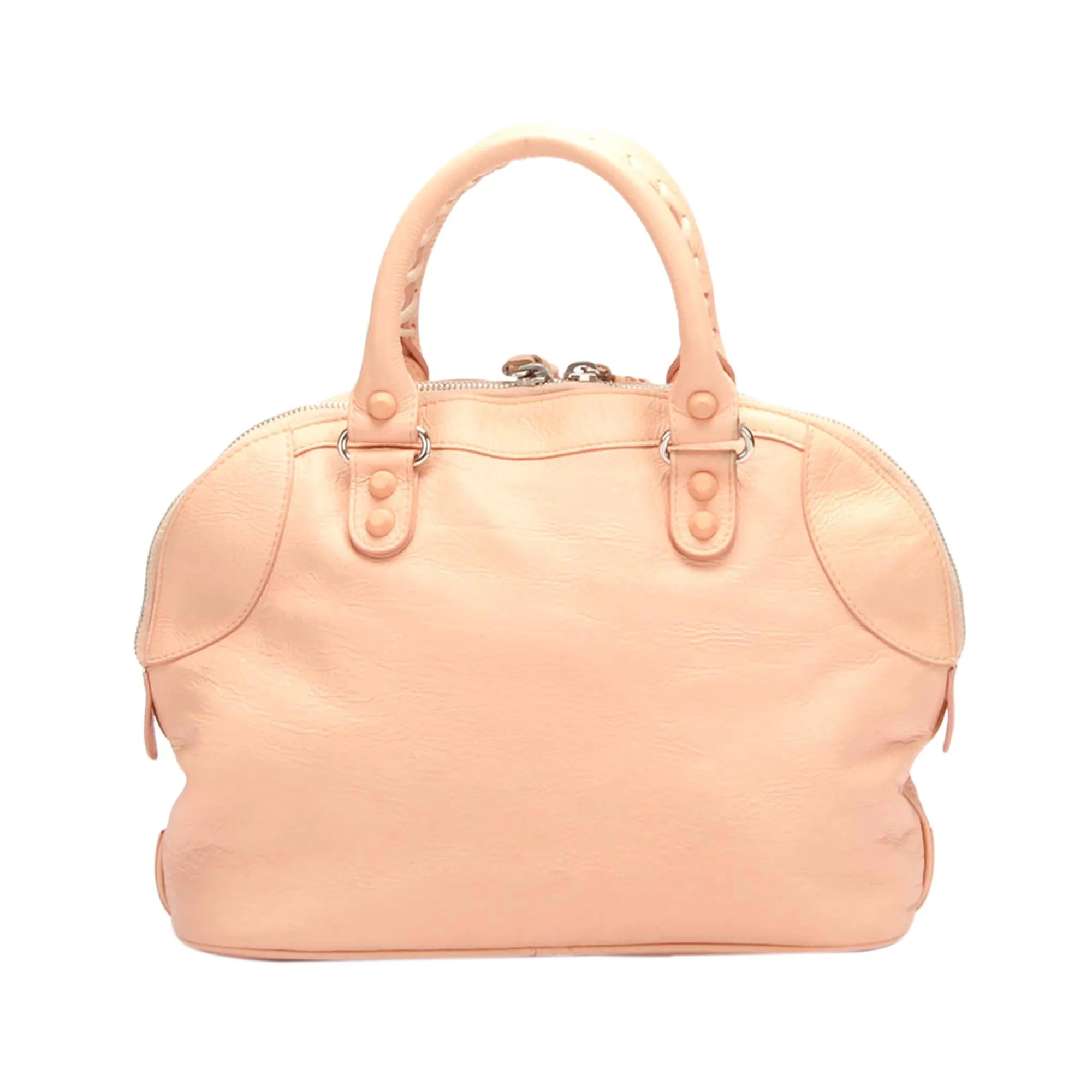 Balenciaga Motocross Classic Bowling Satchel (SHG-1o8sNW)