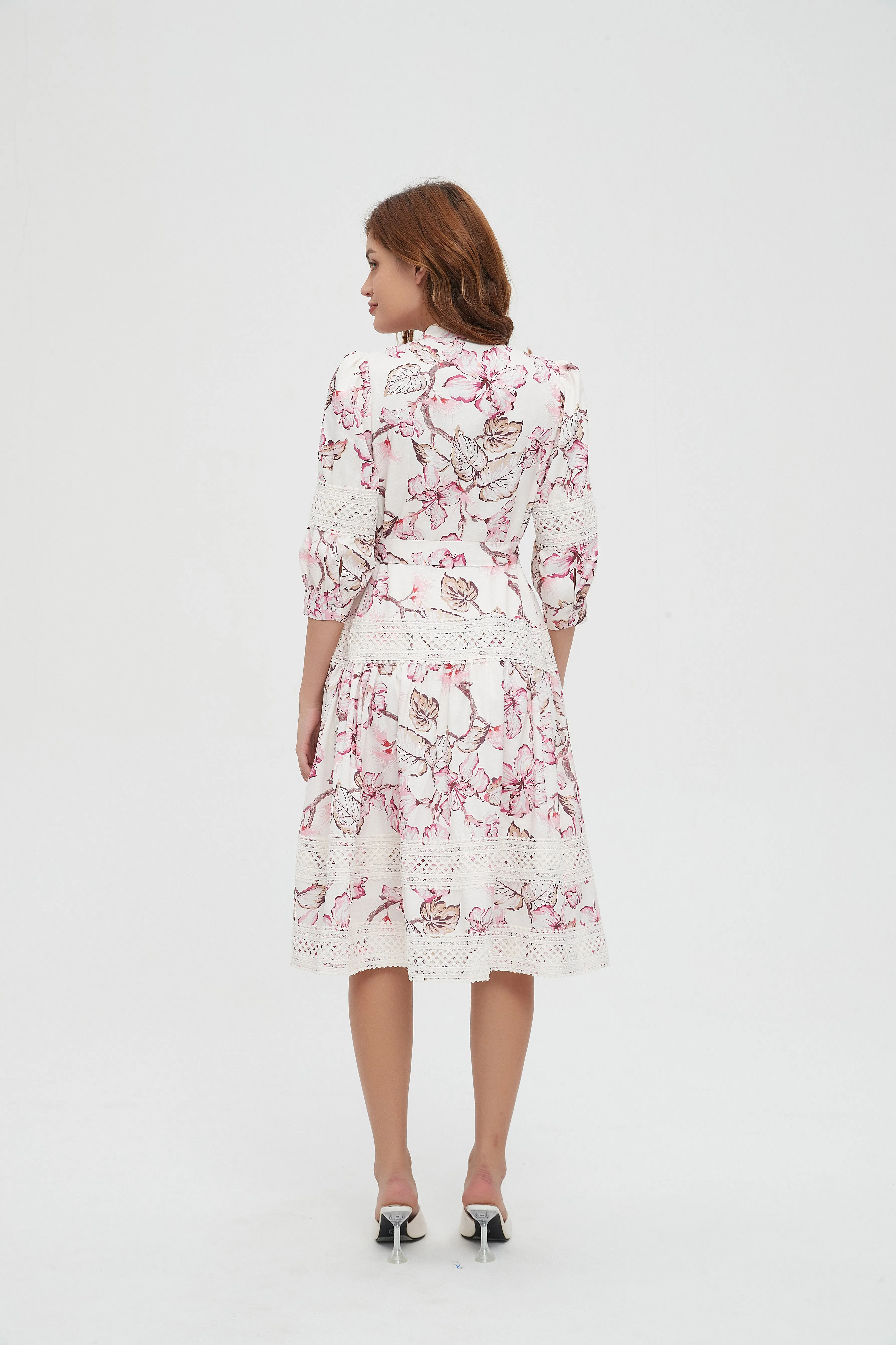 BELLAROSA FLORAL & LACE DRESS byMM